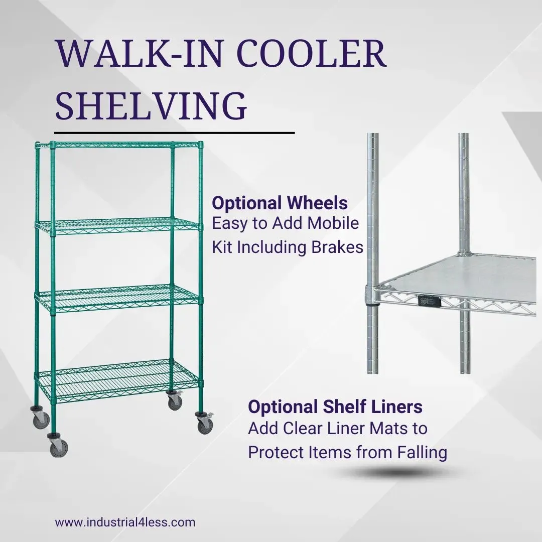 12" x 48" Walk In Cooler and Freezer Wire Shelving Unit