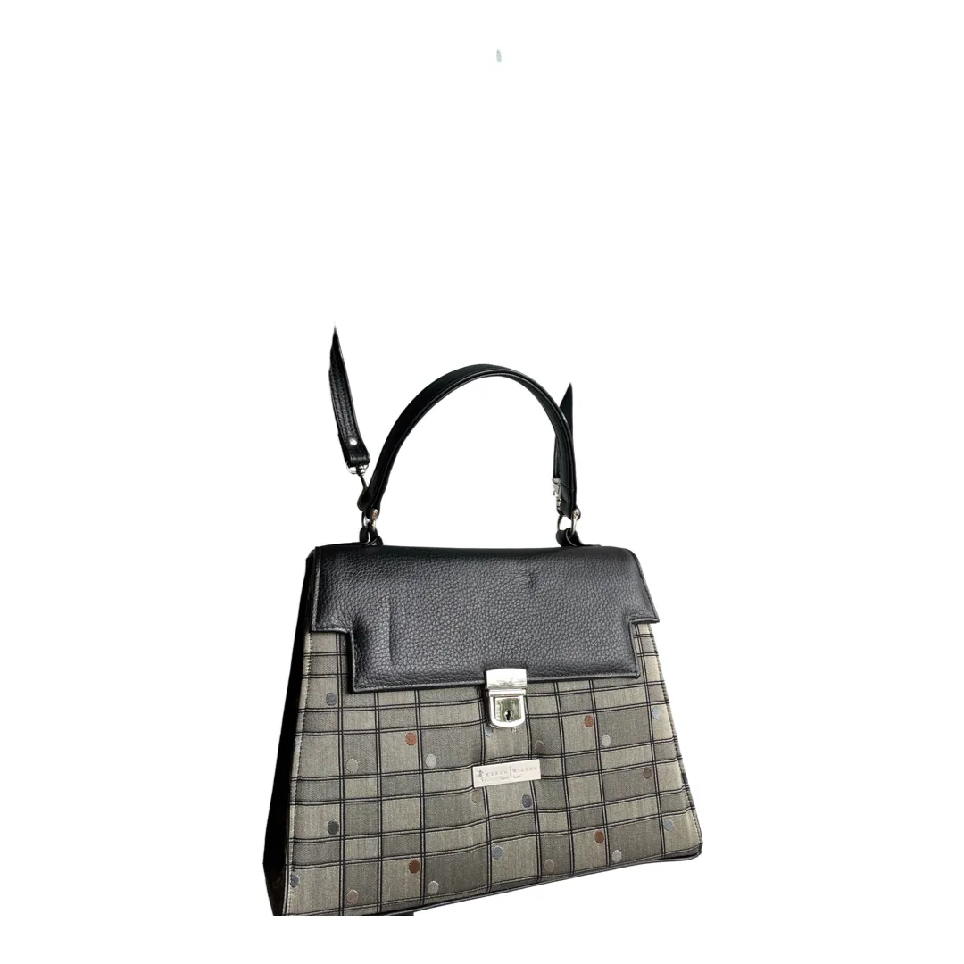 4072-106-L Silver Dot Kelly Bag