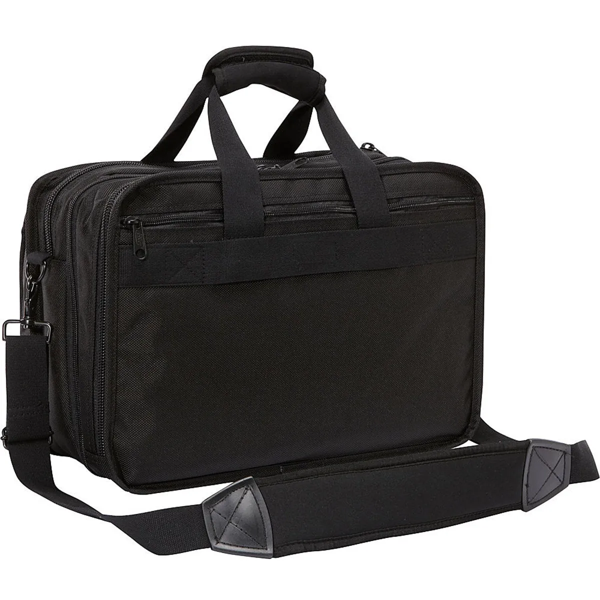 A. Saks EXPANDABLE Ballistic Nylon Organizer Briefcase