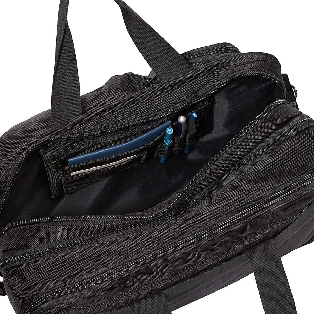 A. Saks EXPANDABLE Ballistic Nylon Organizer Briefcase