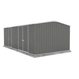 Absco | 20x10x6.6 ft Workshop Metal Shed - Woodland Gray