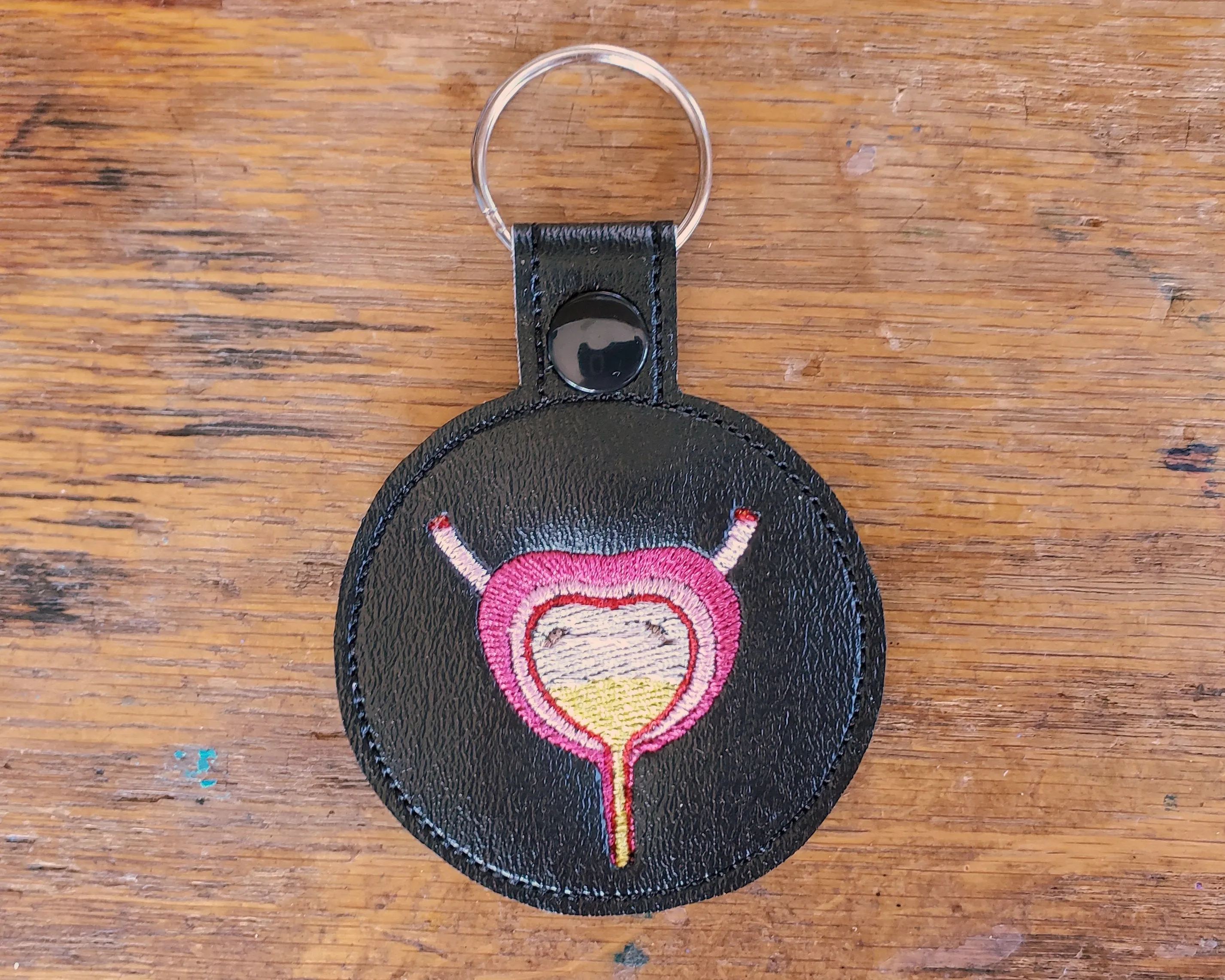 Anatomical Bladder Keychain - with or without custom text - two sizes.