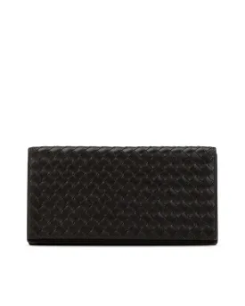 Authentic Bottega Veneta Leather Long Wallet in Very Good Condition