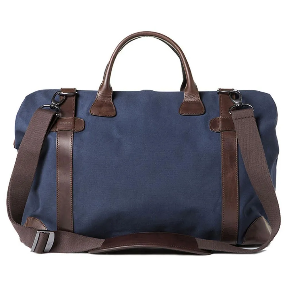 Barber Shop "Quiff" Doctor Traveler Camera Bag (Canvas & Leather, Blue & Dark Brown)