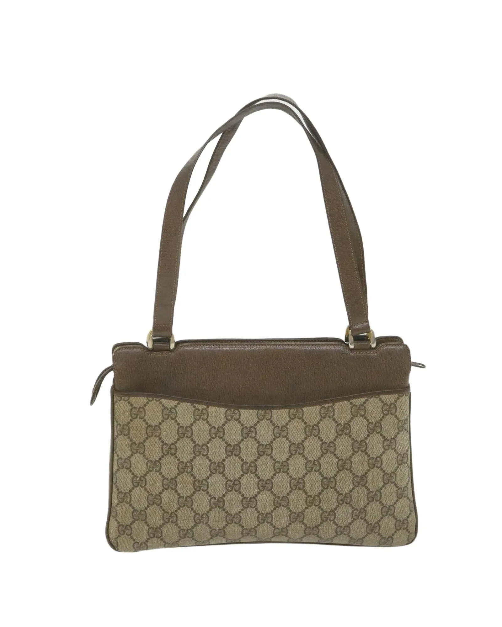 Beige GG Supreme Shoulder Bag PVC Leather