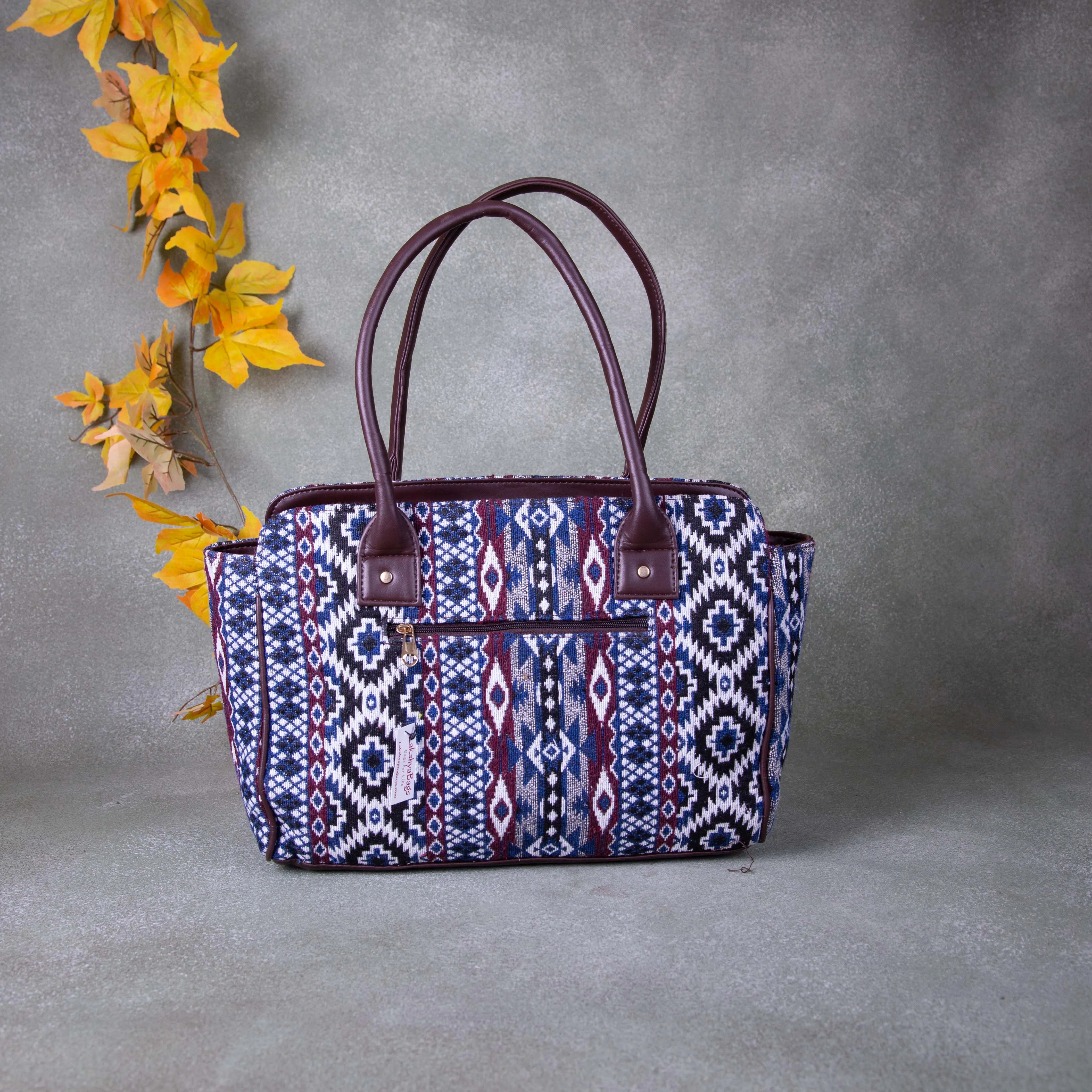 Biz Laptop Totes Blue with Maroon Colour