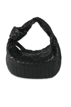 Bottega Veneta Black Intrecciato Lambskin Teen Jodie