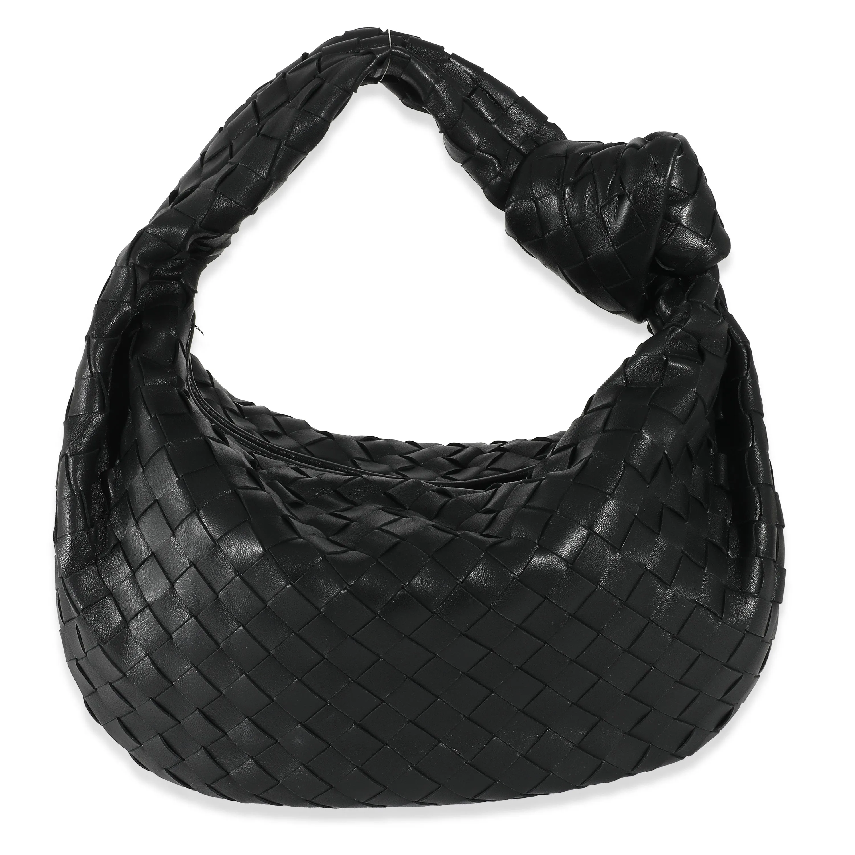 Bottega Veneta Black Intrecciato Lambskin Teen Jodie