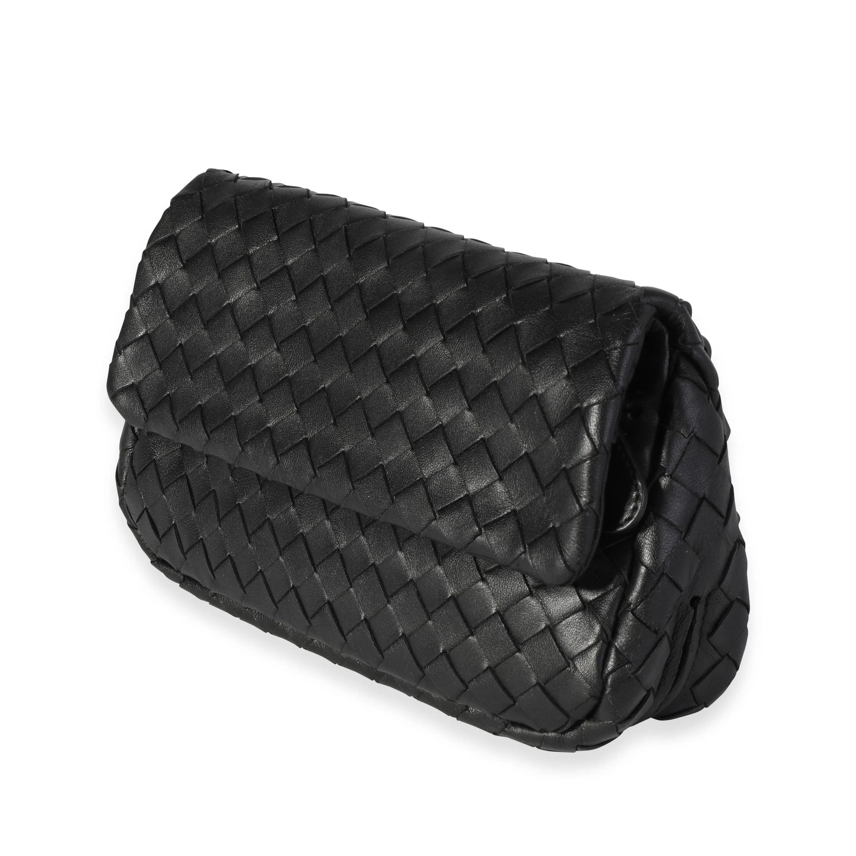 Bottega Veneta Black Intrecciato Leather Crossbody Bag