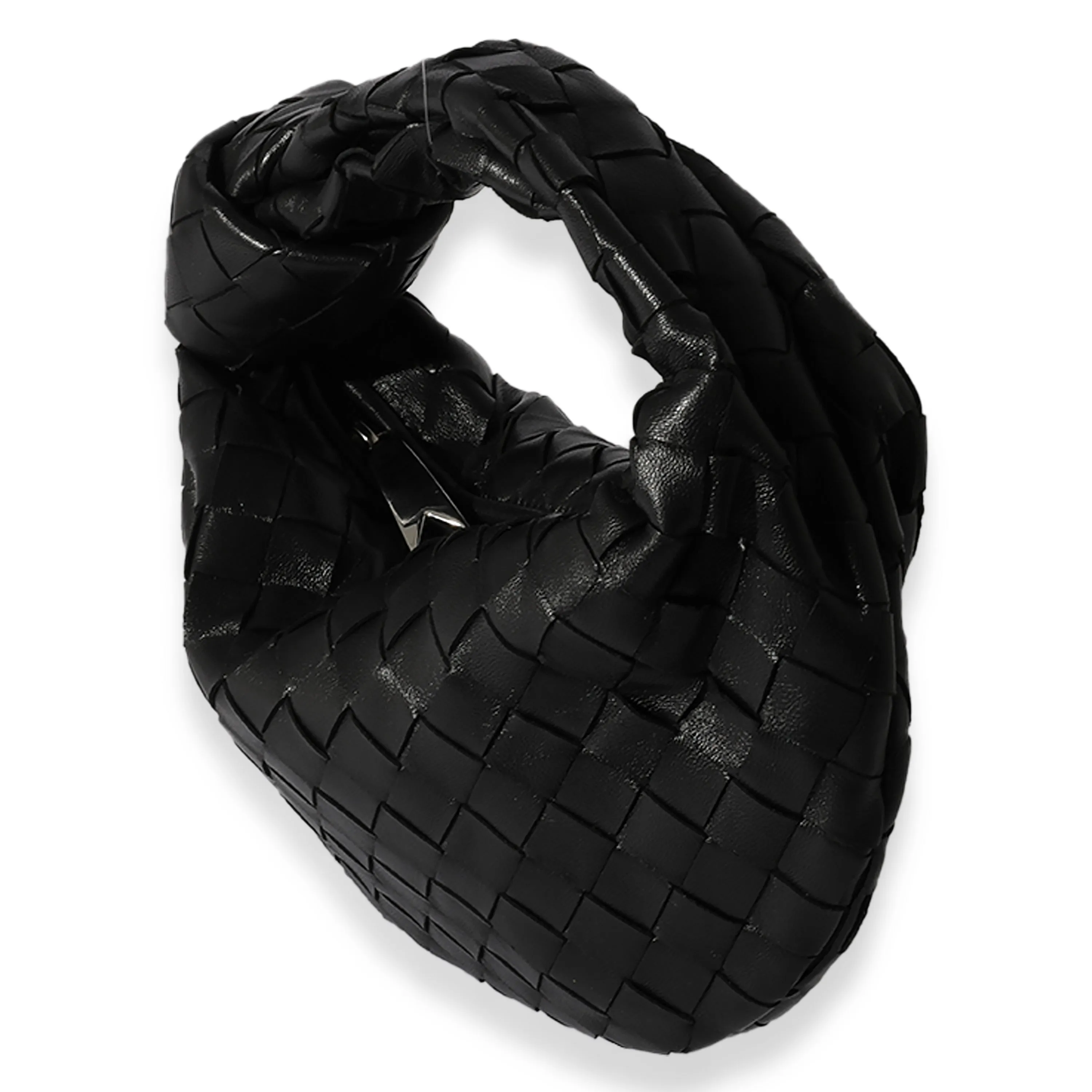 Bottega Veneta Black Intrecciato Leather Mini Jodie