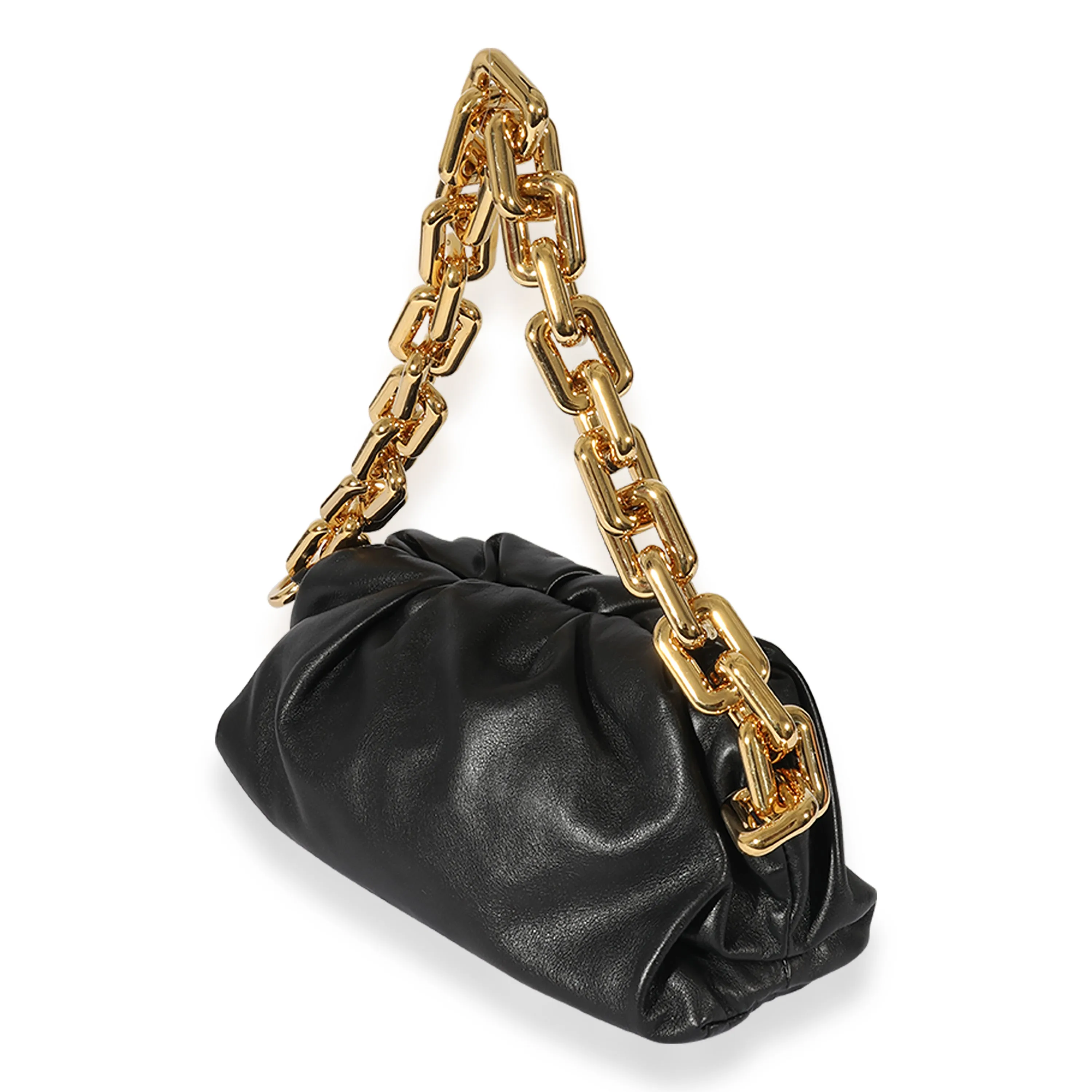 Bottega Veneta Black Lambskin Chain Pouch