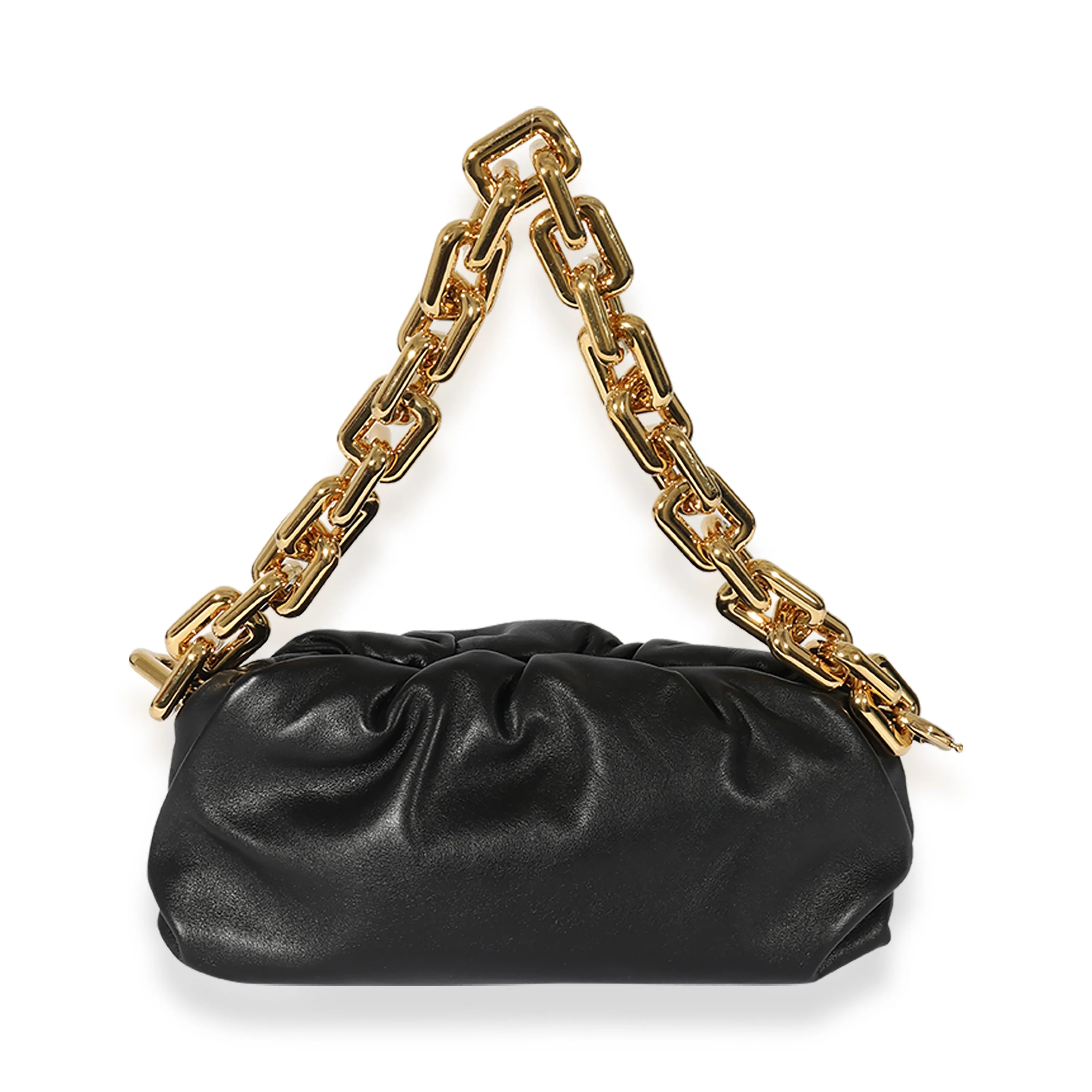 Bottega Veneta Black Lambskin Chain Pouch