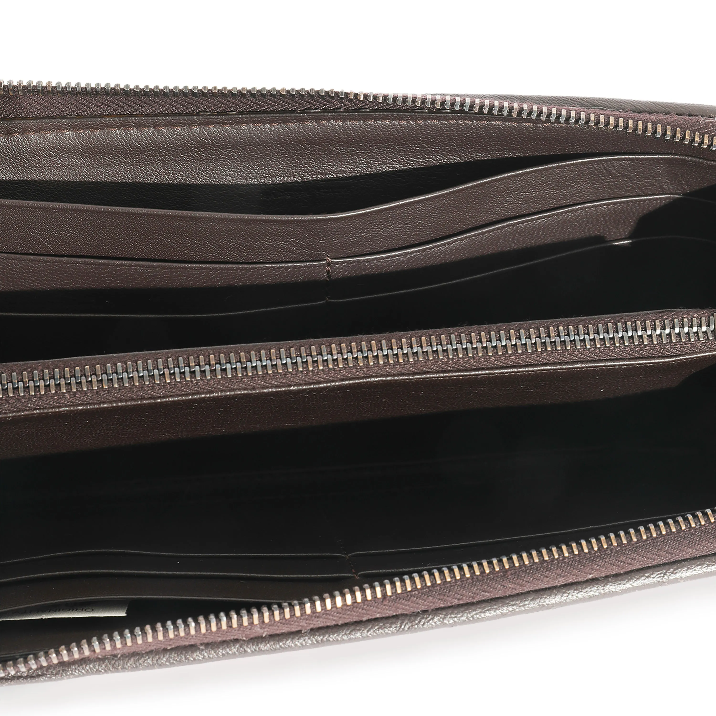 Bottega Veneta Brown Intrecciato Leather Zip Wallet