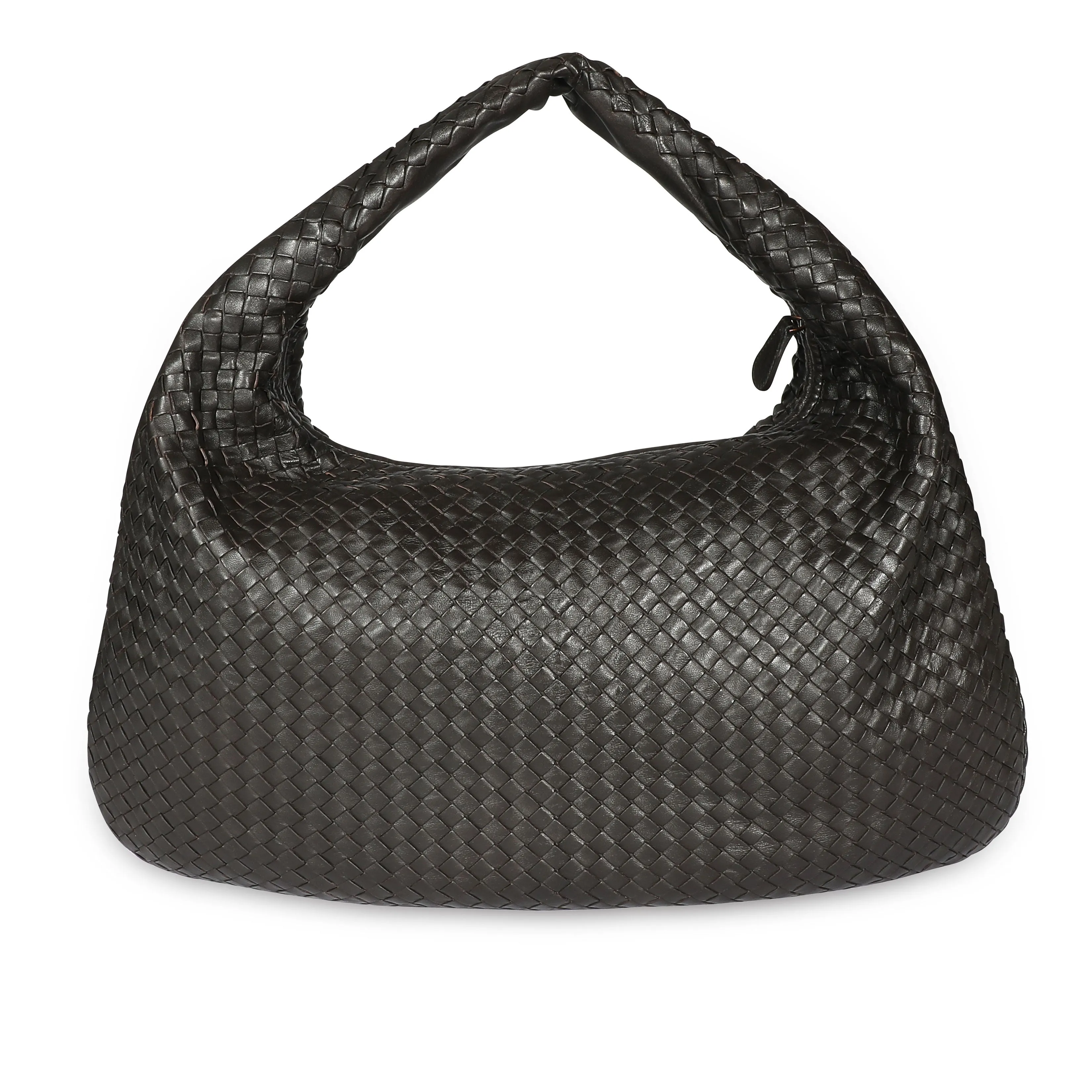 Bottega Veneta Ebano Intrecciato Leather Large Veneta Bag