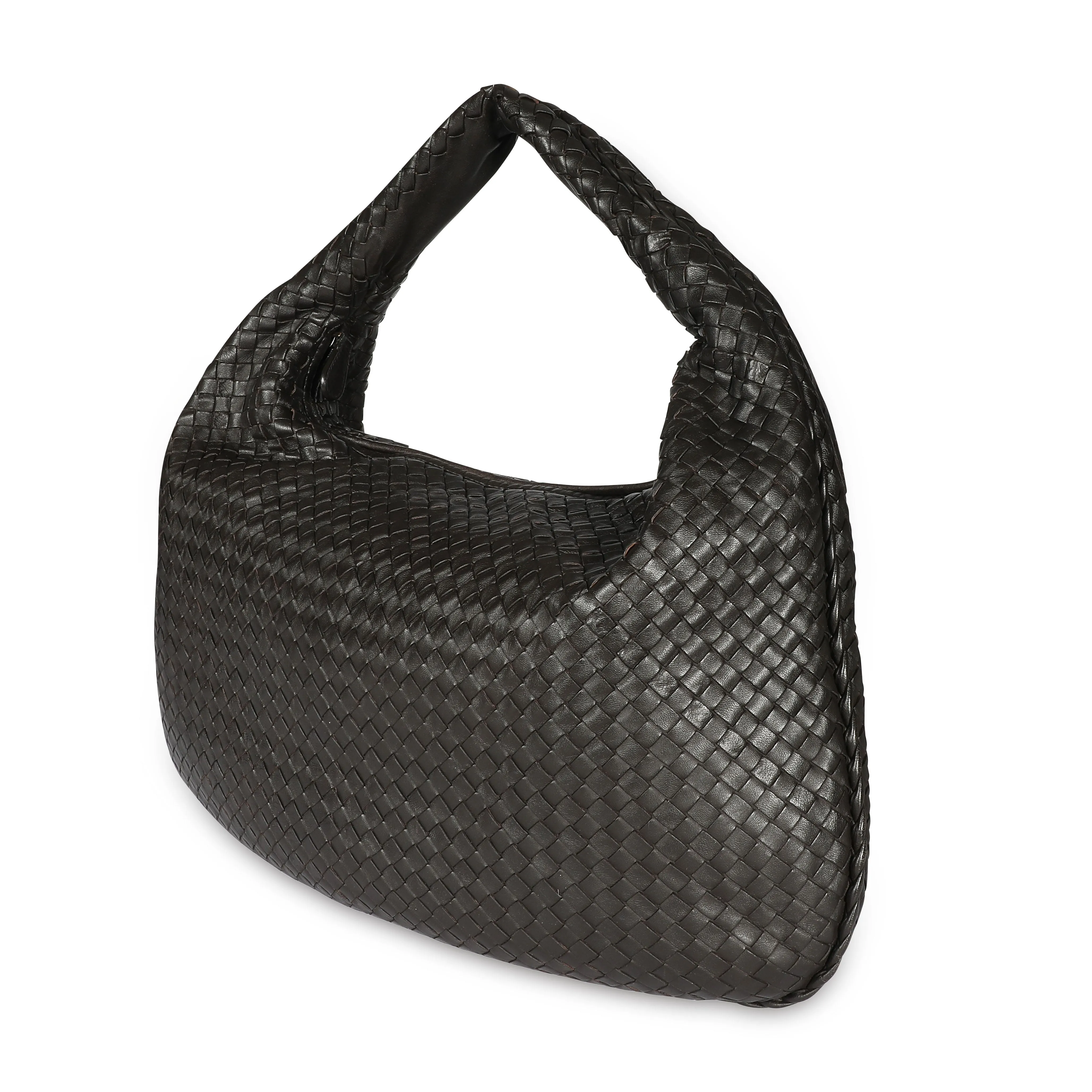 Bottega Veneta Ebano Intrecciato Leather Large Veneta Bag