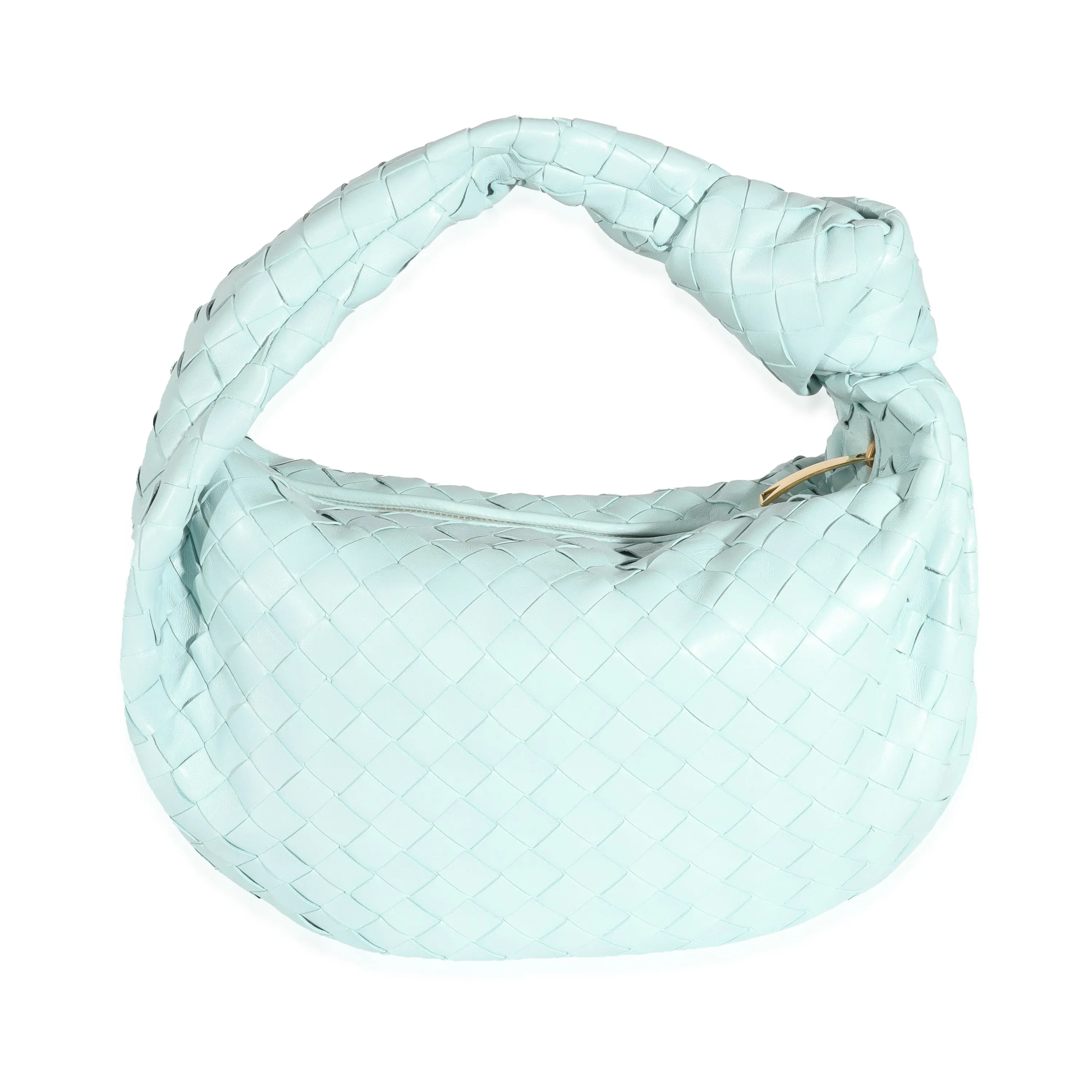 Bottega Veneta Nappa Teal Washed Intrecciato Teen Jodie