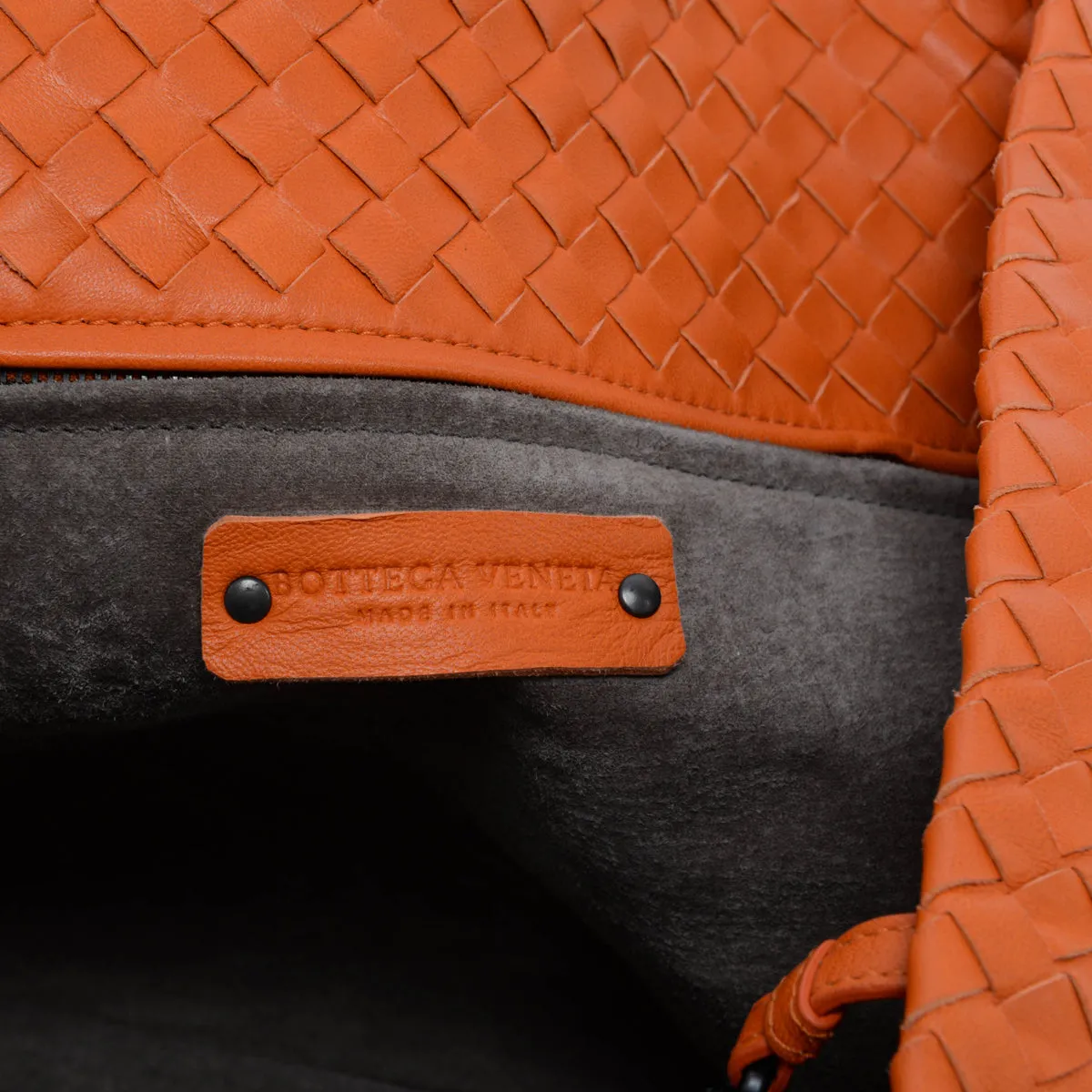 Bottega Veneta Orange Intrecciato Tote