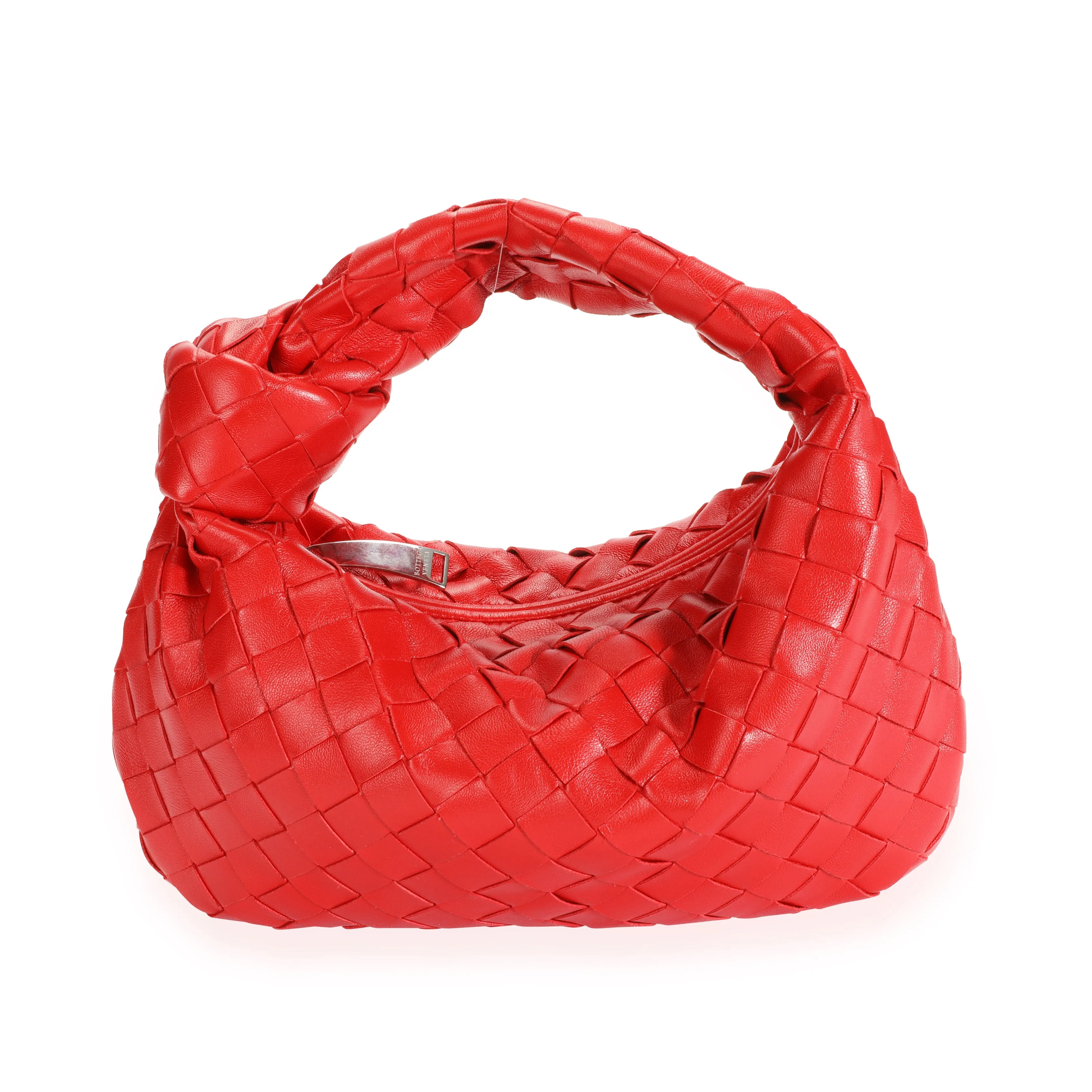 Bottega Veneta Red Intrecciato Leather Mini Jodie Bag