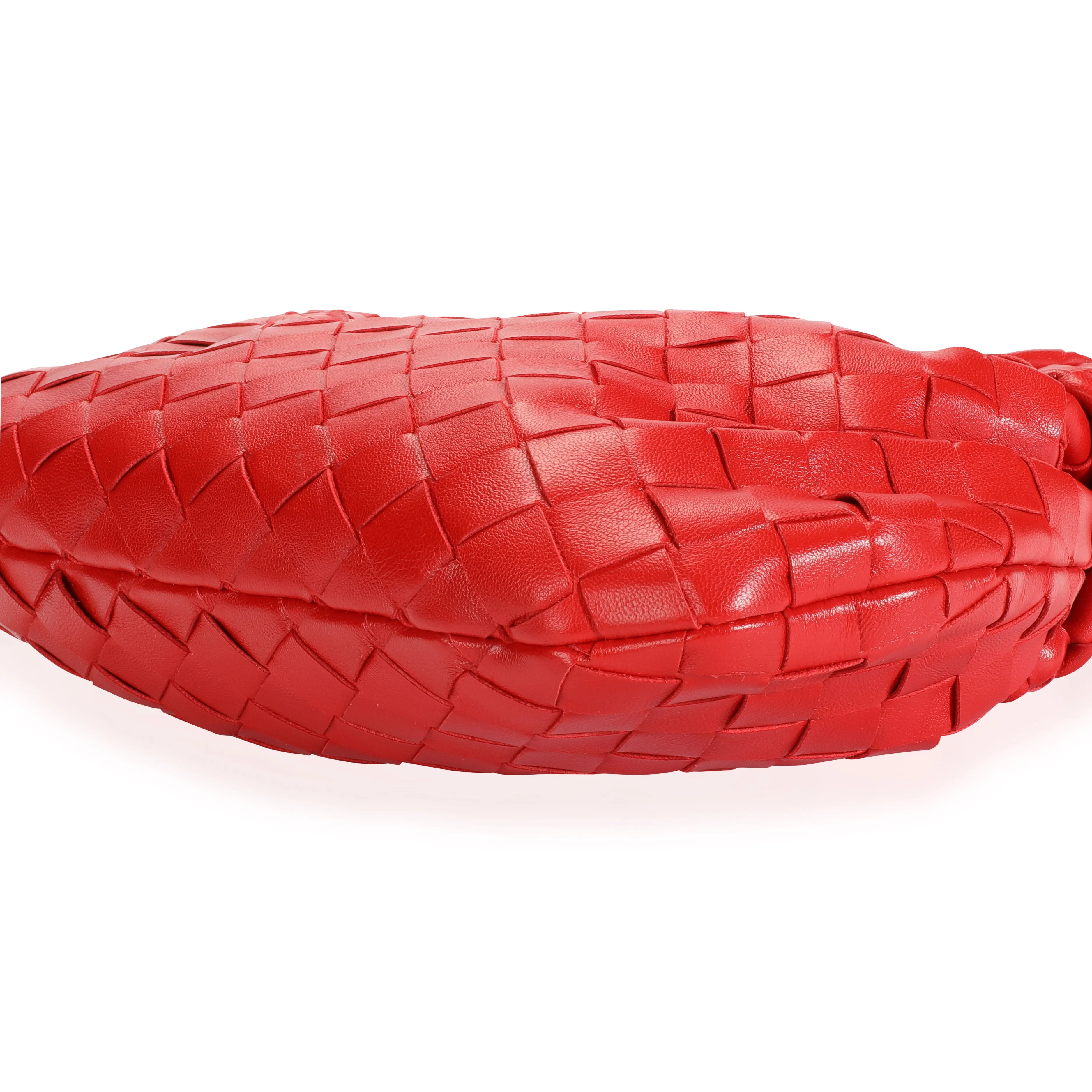 Bottega Veneta Red Intrecciato Leather Mini Jodie Bag