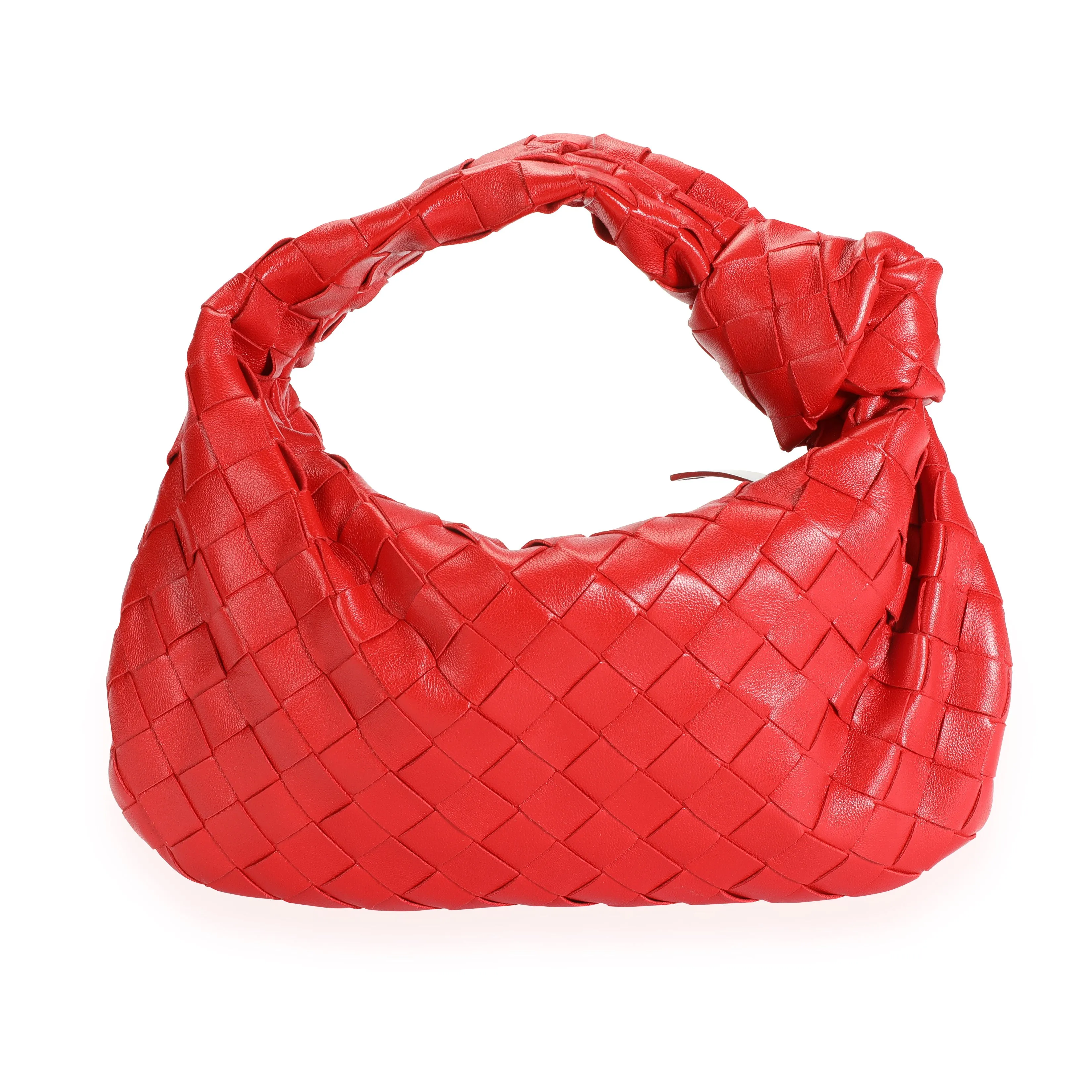 Bottega Veneta Red Intrecciato Leather Mini Jodie Bag