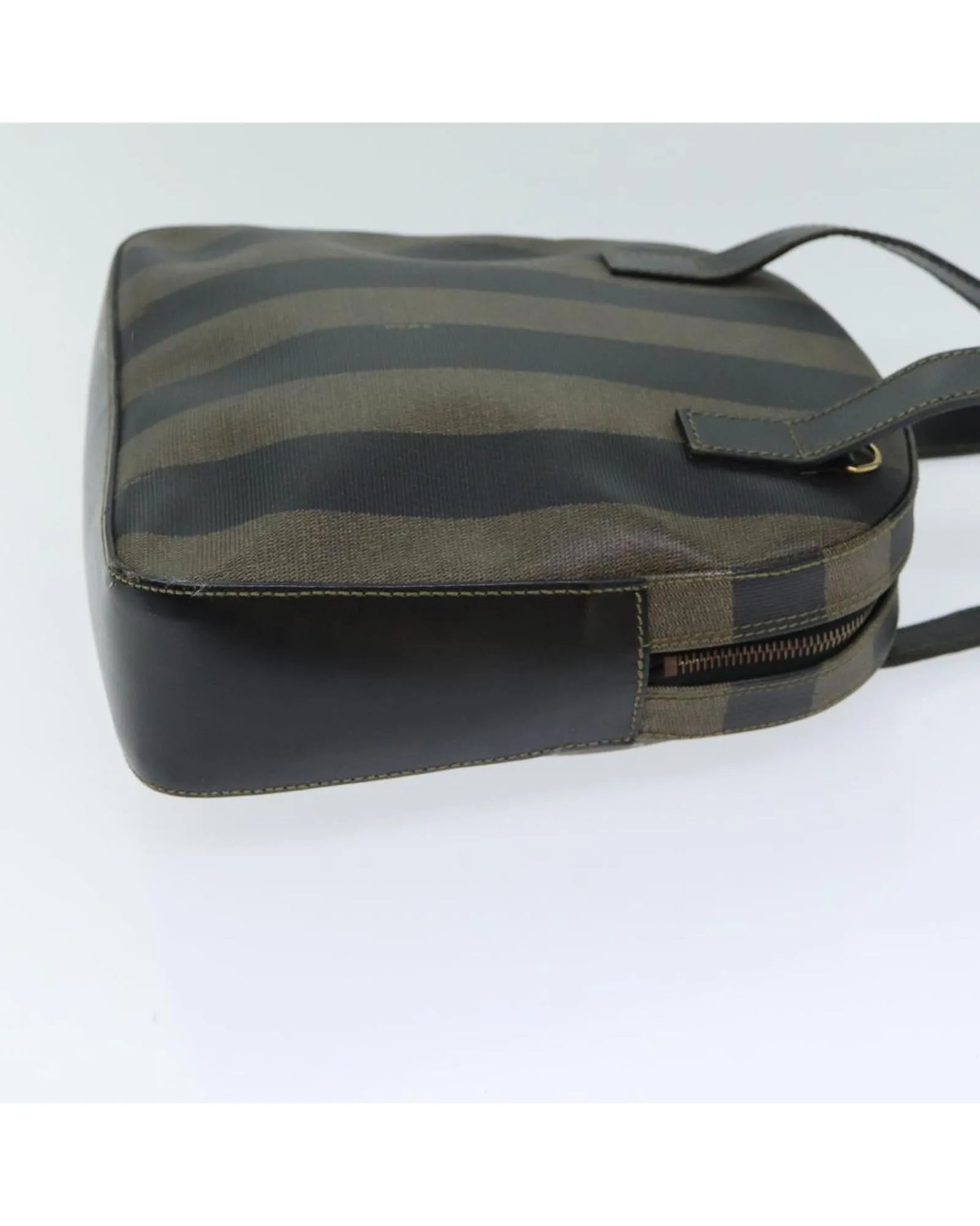 Canvas and PVC Leather Hand Bag with Handle Drop