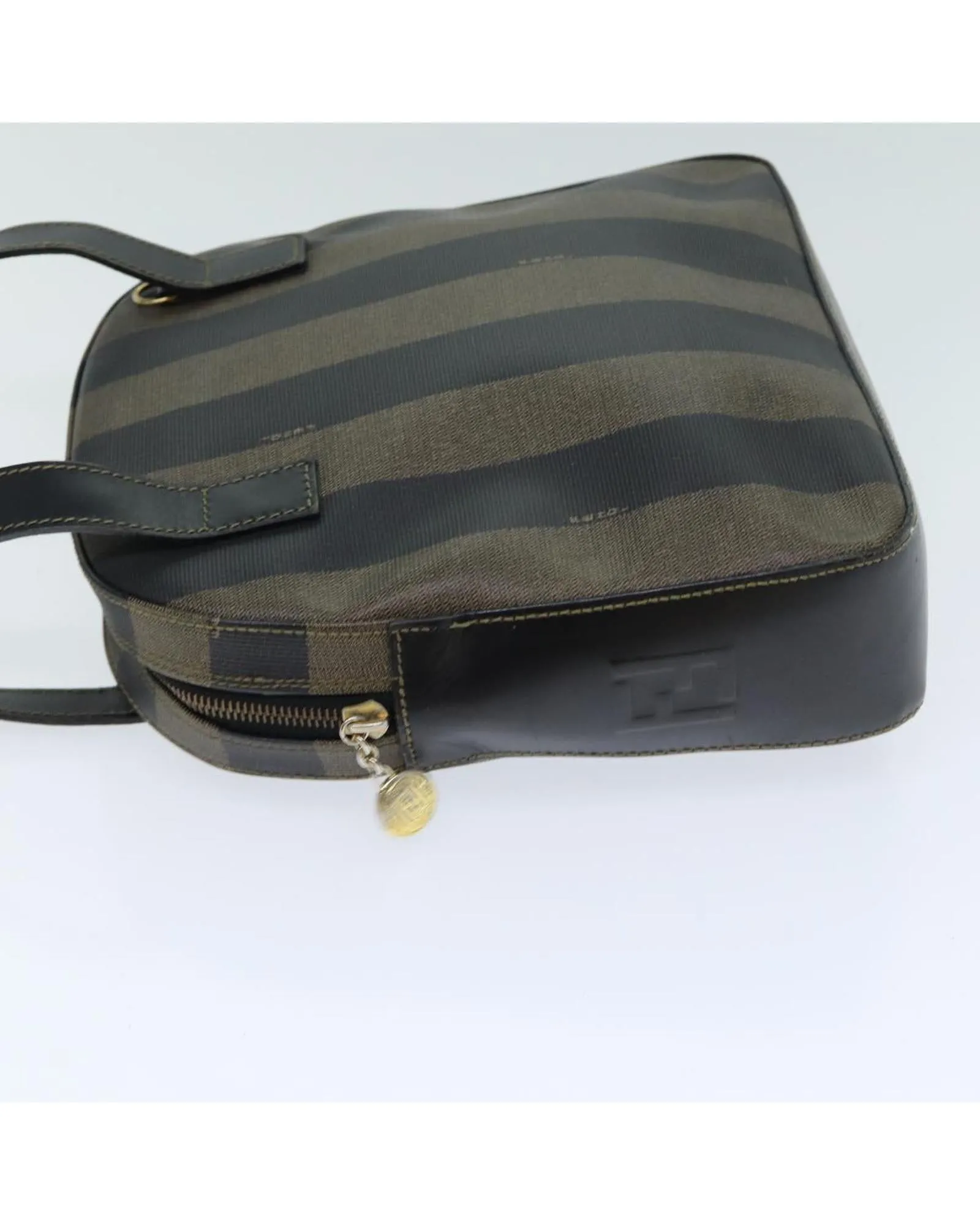 Canvas and PVC Leather Hand Bag with Handle Drop