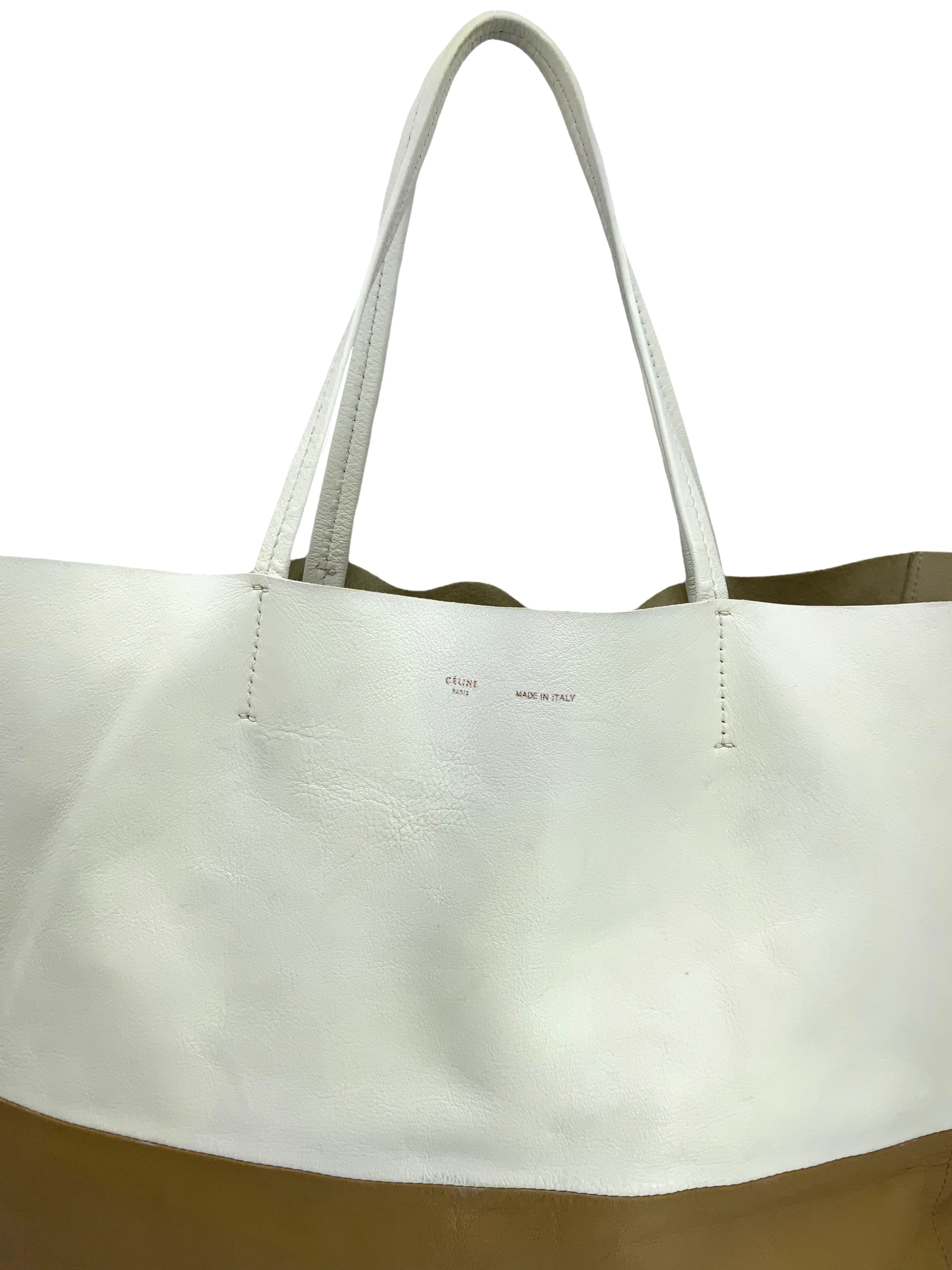 Celine Bi-Cabas Calfskin Leather Tote