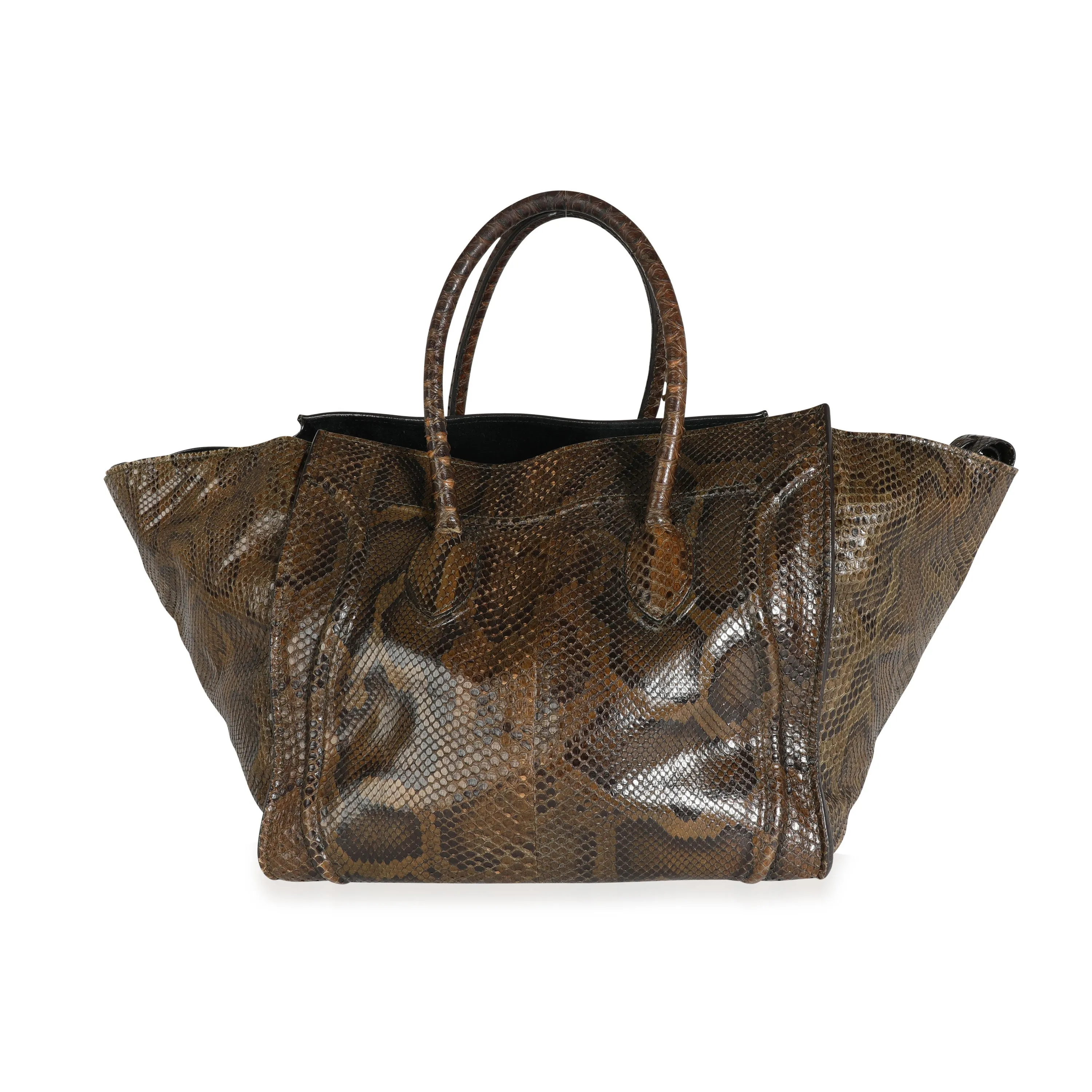 Celine Brown Python Small Phantom Luggage Tote