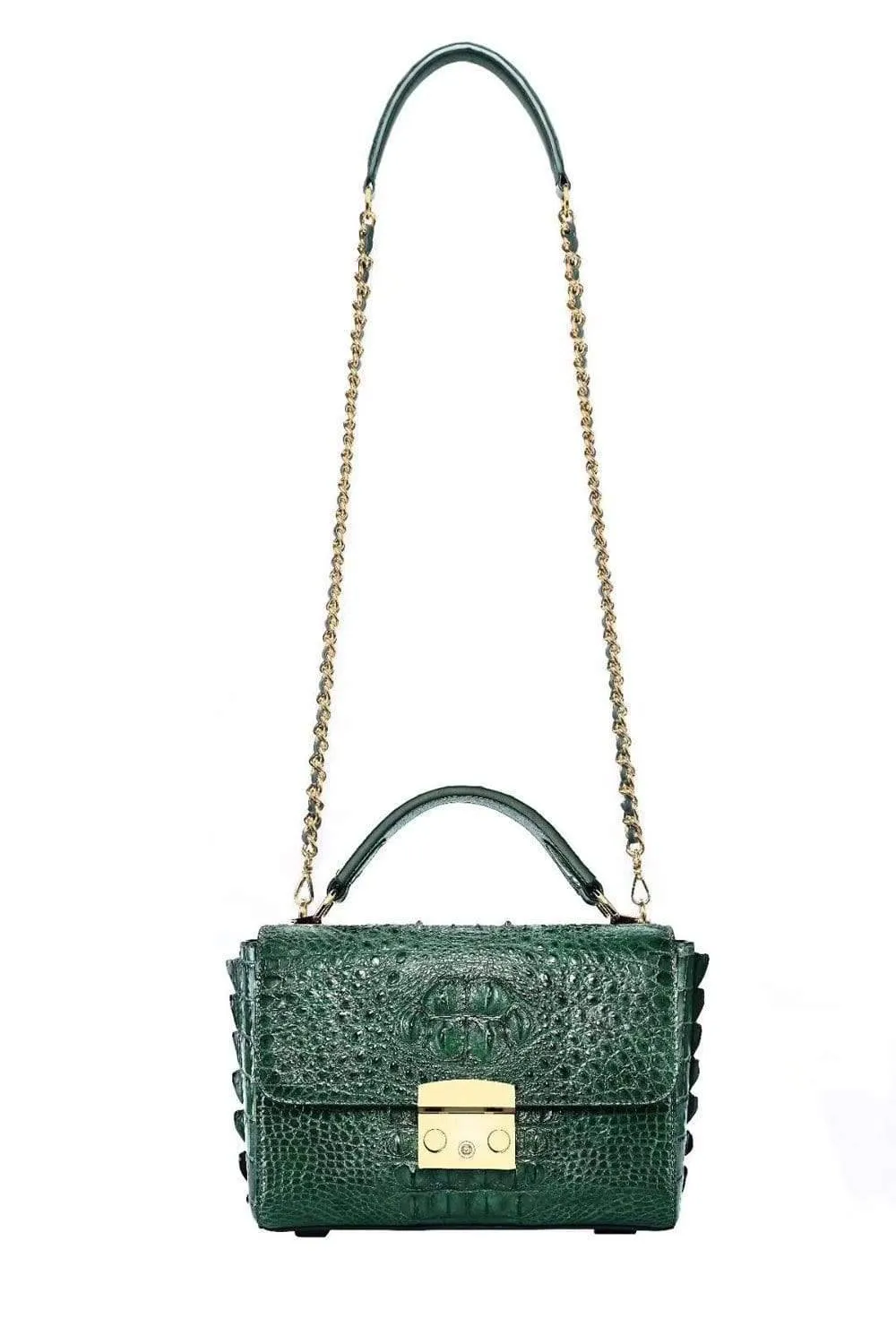 Crocodile Leather Mini Cross Body Messenger Top Hanlde Bags