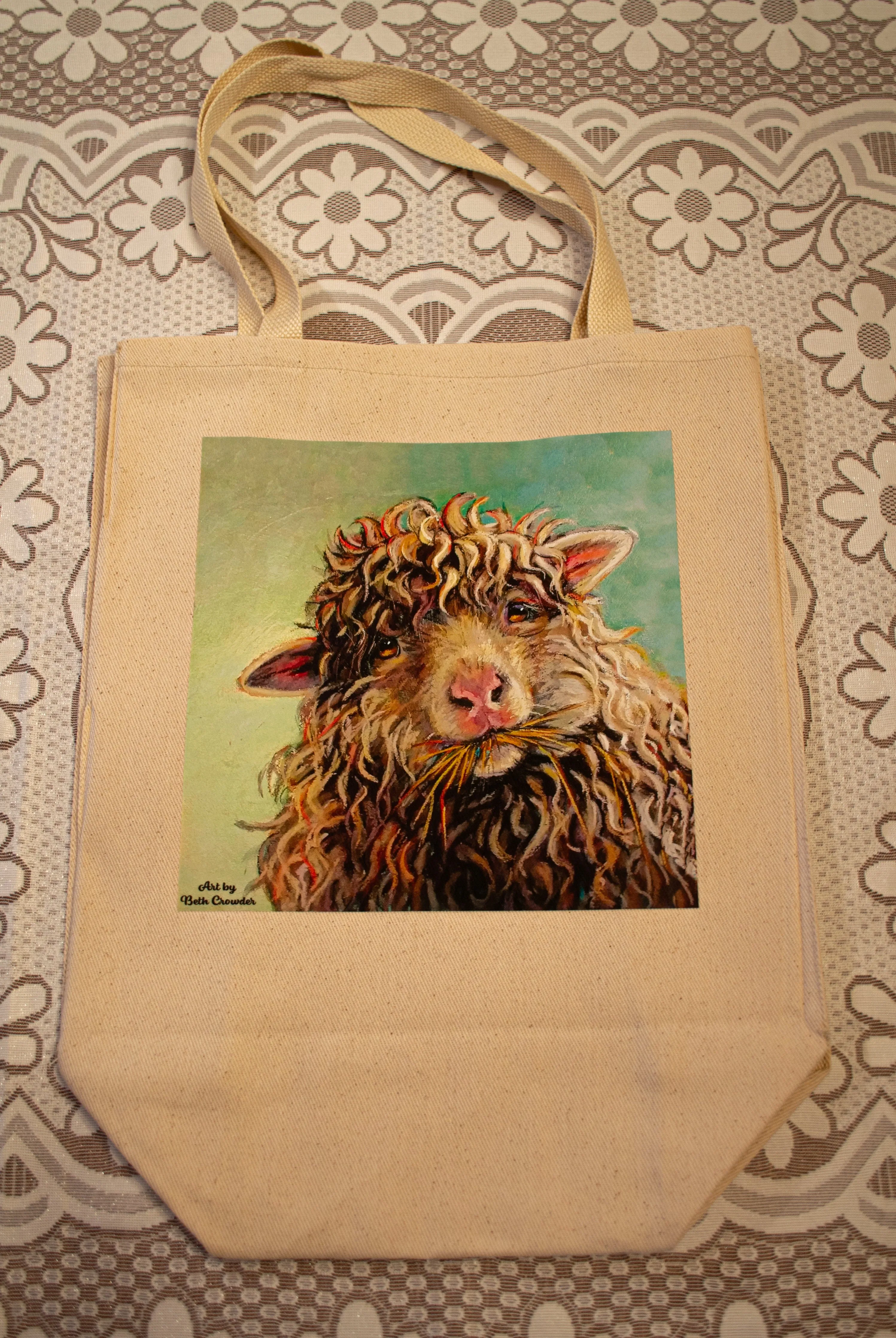 Crowder "Green Pea" Sheep Reusable Market Bag