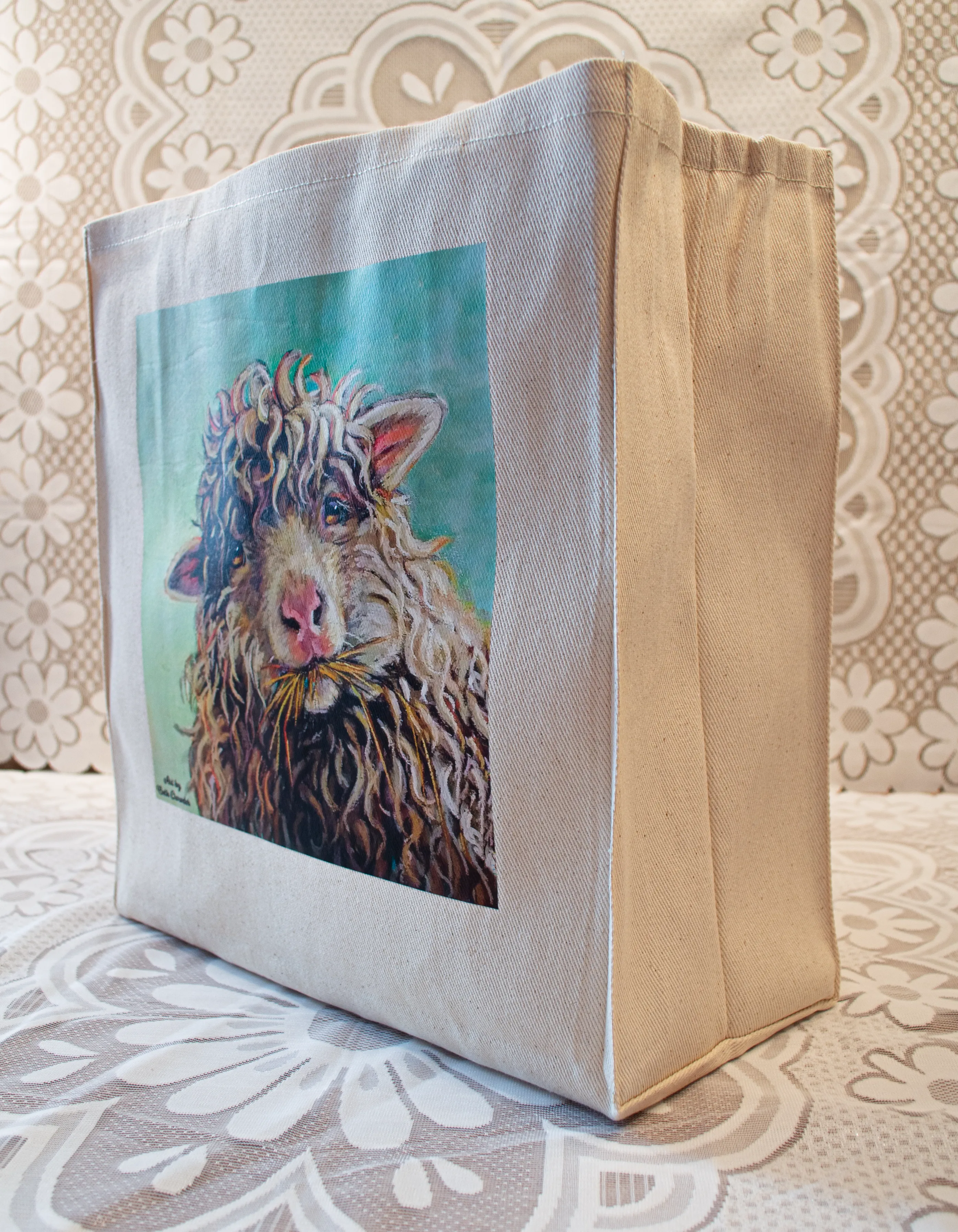 Crowder "Green Pea" Sheep Reusable Market Bag