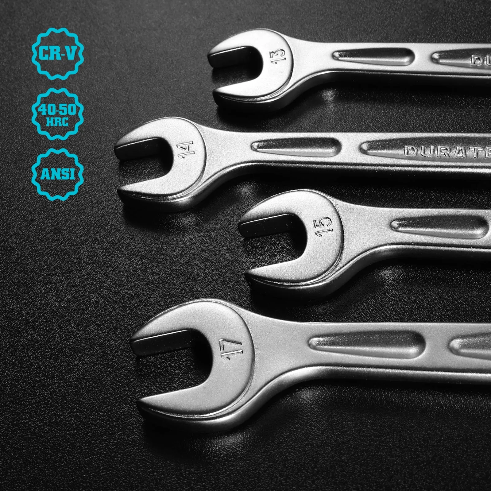 DURATECH DT402053 RATCHET 90-TOOTH COMBINATION WRENCH METRIC CRV SET  (8,10,12,13,14,15,17,19mm) 8PC