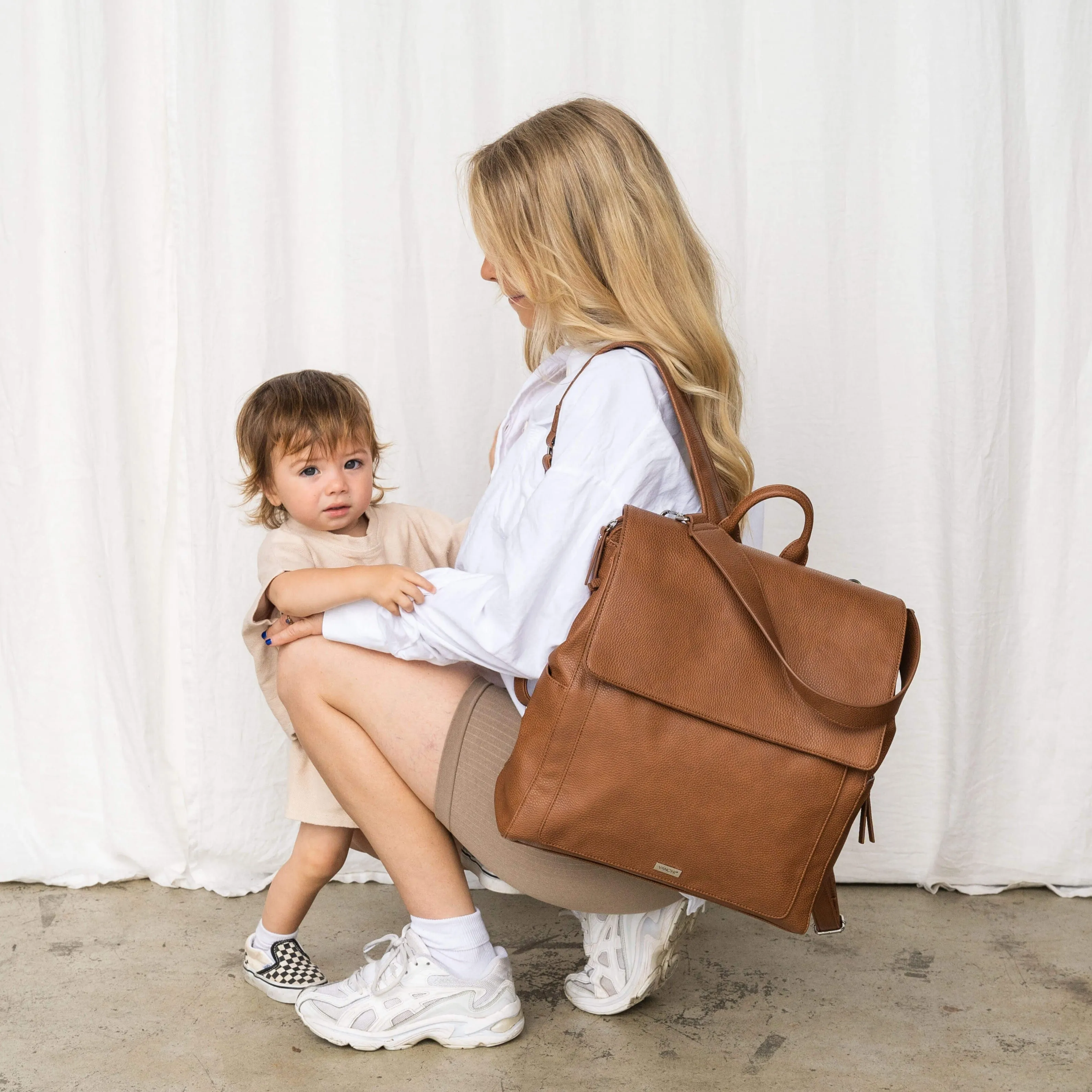 Emmy Backpack (Vegan) Pebbled Tan