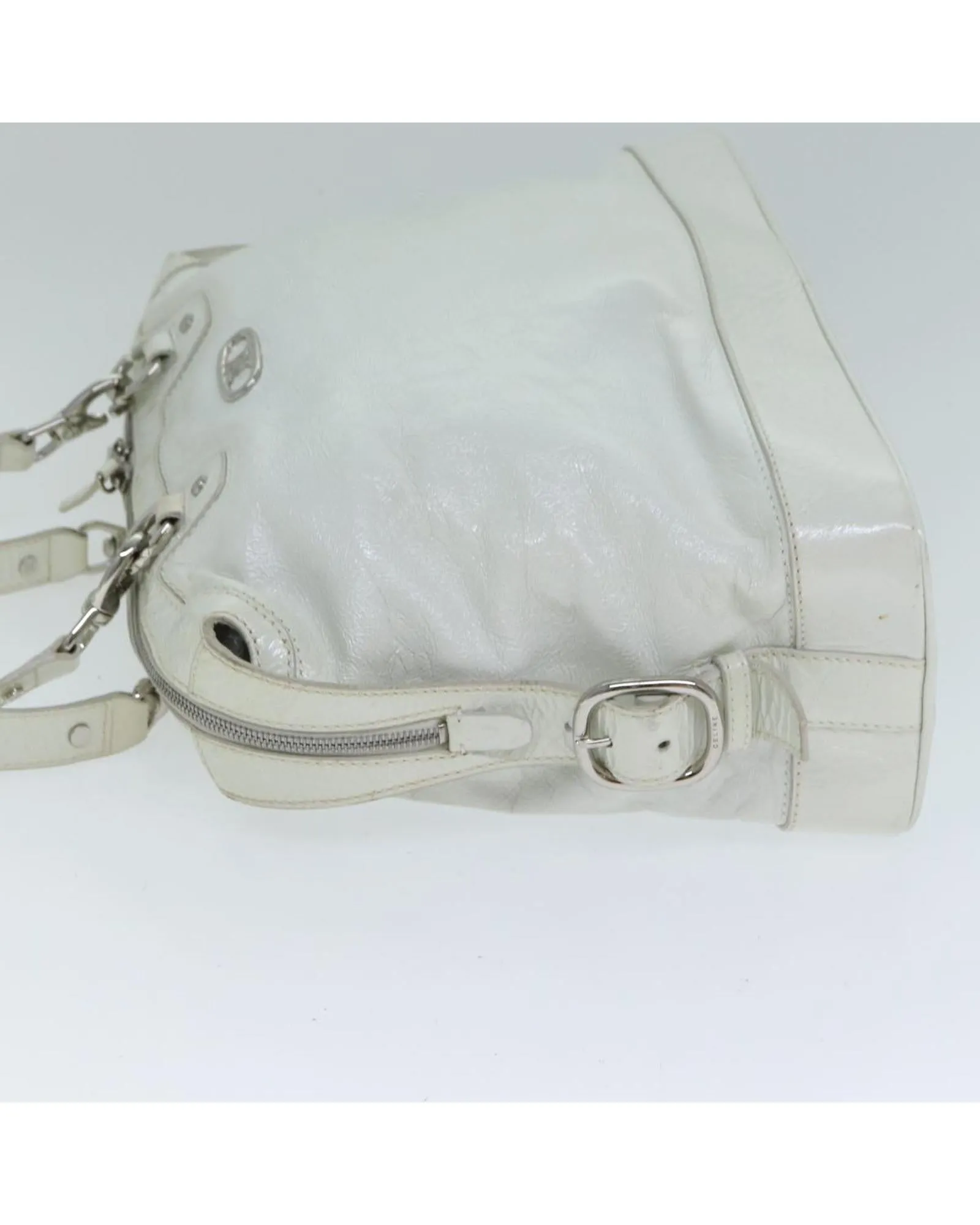 Enamel Hand Bag with Handle Drop and Secure Design