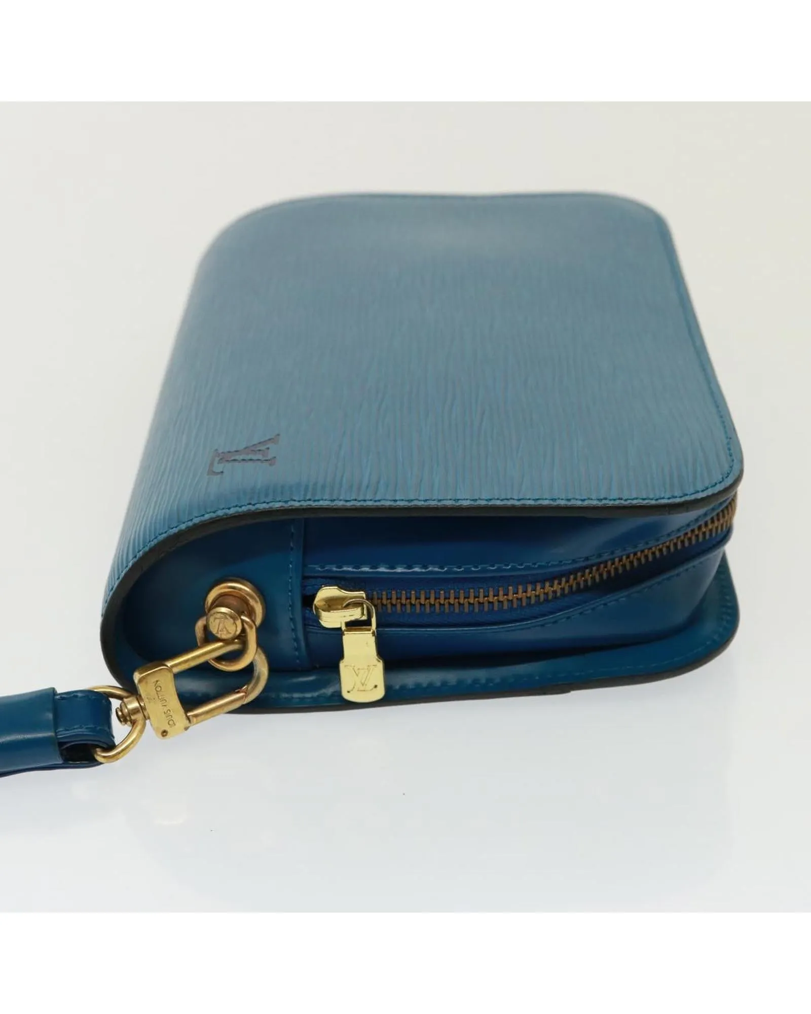 Epi Leather Clutch Bag with Dust Bag and Item Box