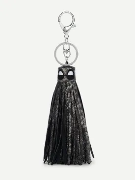 Eye Embroidery Tassel Keychain