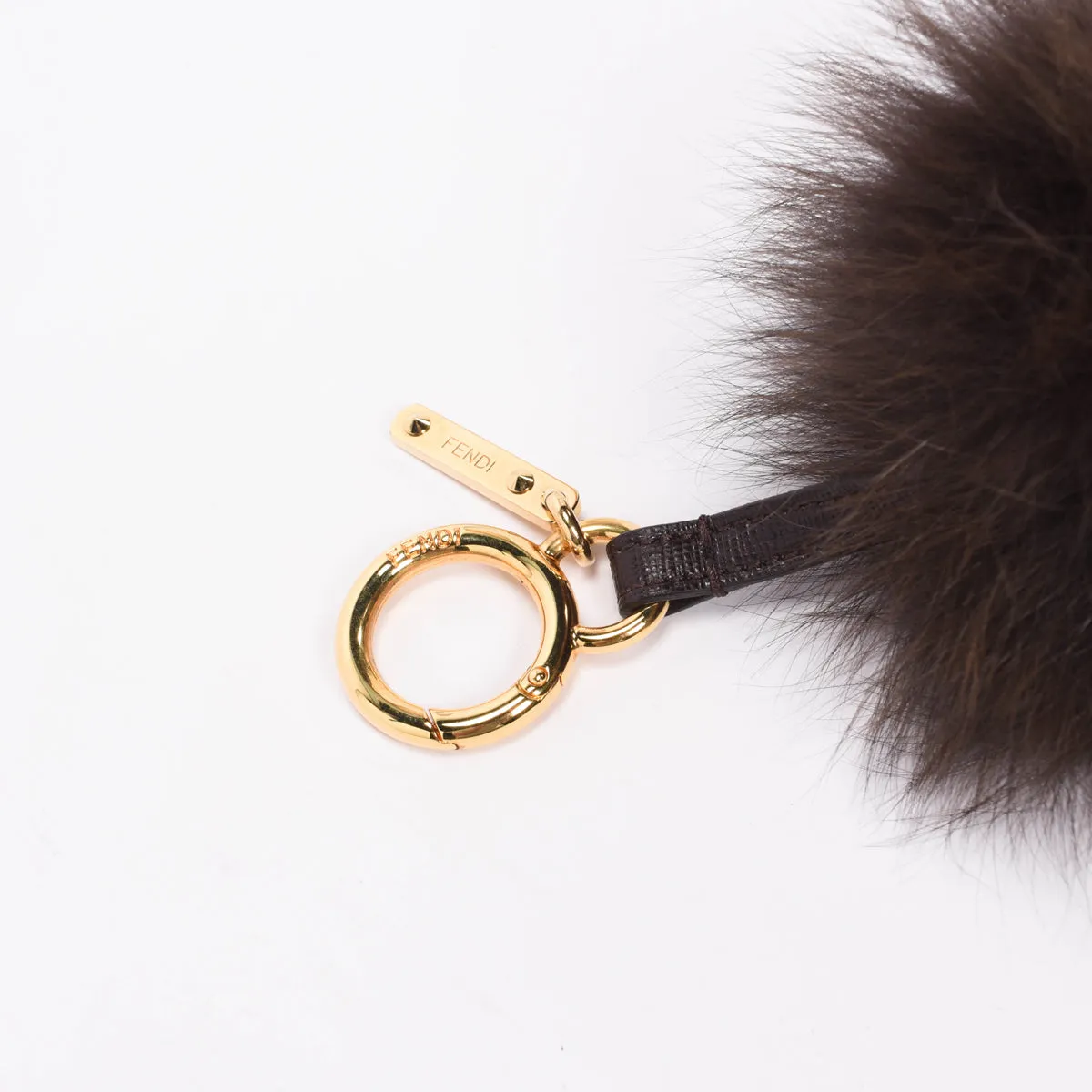 Fendi Chocolate Fur Pom Pom Bag Charm