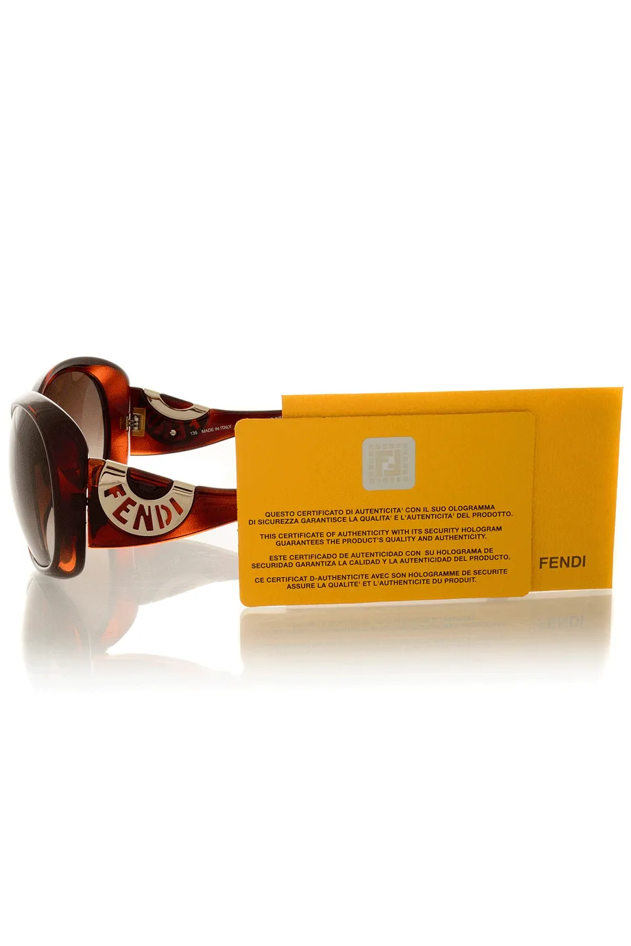 FENDI HAVANA Brown Logo Sunglasses