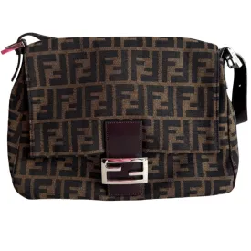 Fendi Zucca Mamma Baguette Shoulder Bag