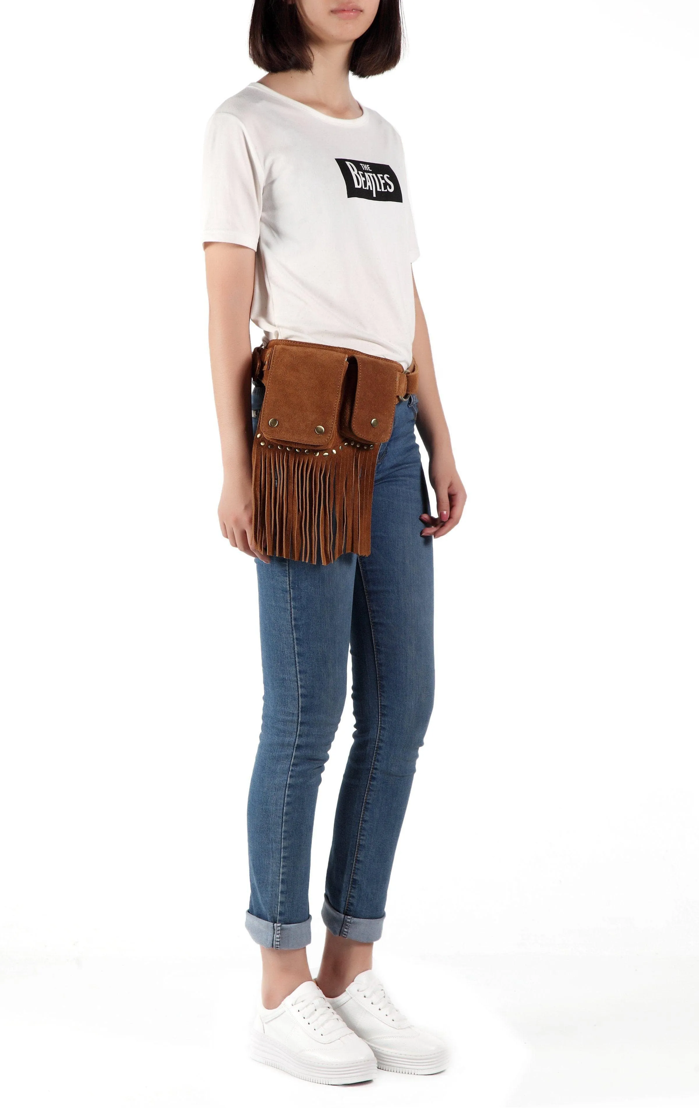 Floretta Suede Leather Fringe Waistpack