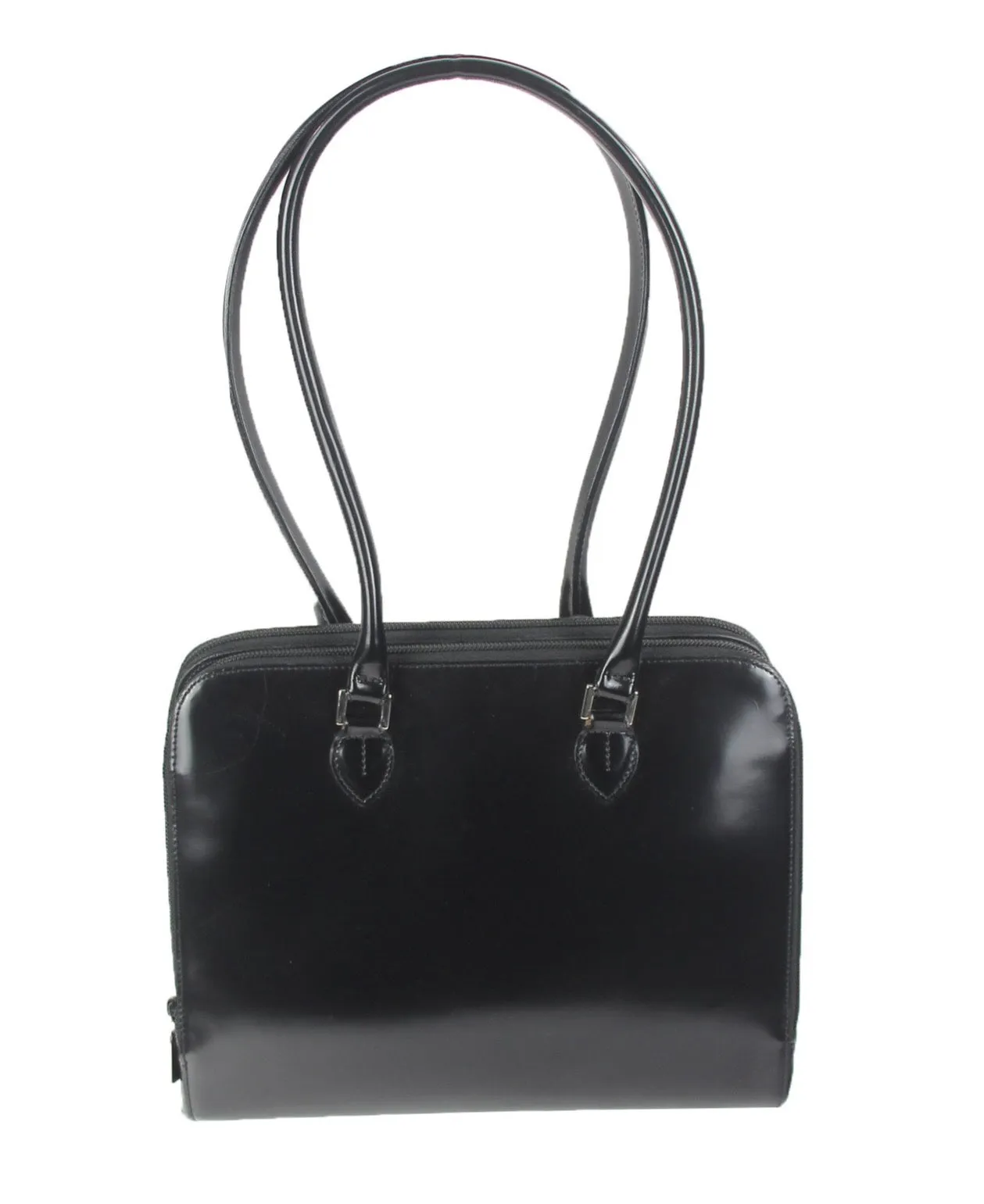 Furla | Black shiny leather shoulder bag