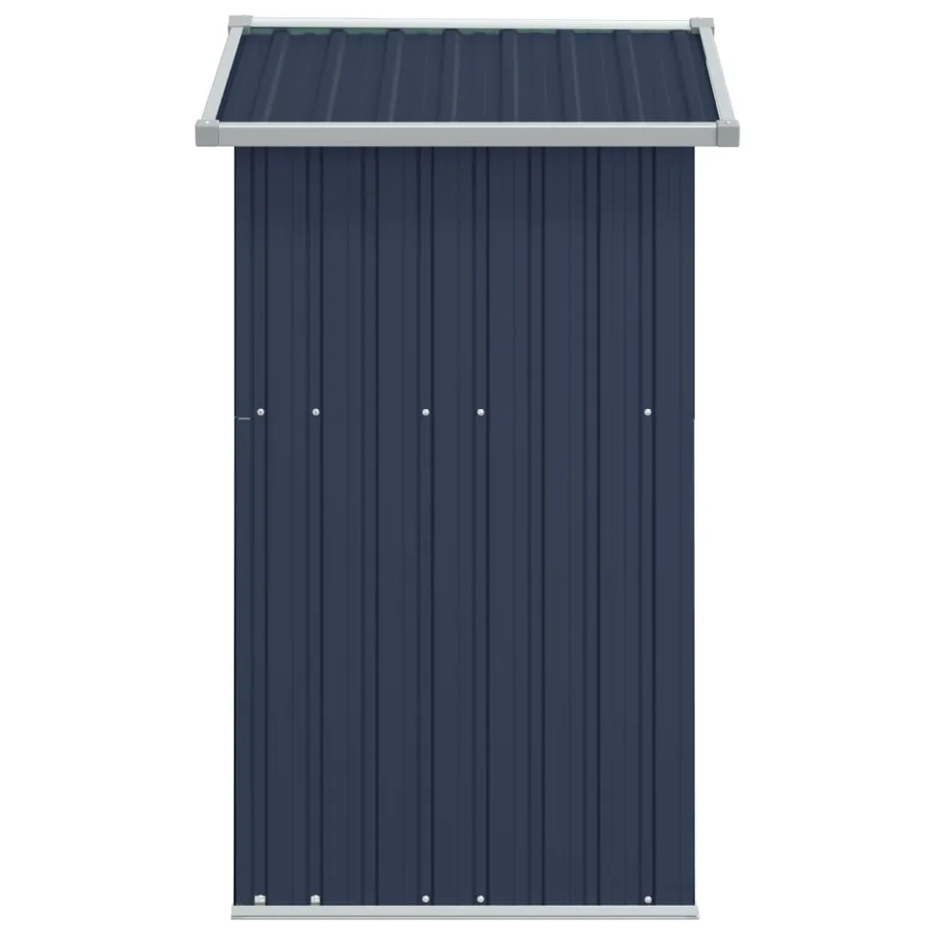 Garden Shed Anthracite 126x97.5x177 cm Galvanised Steel