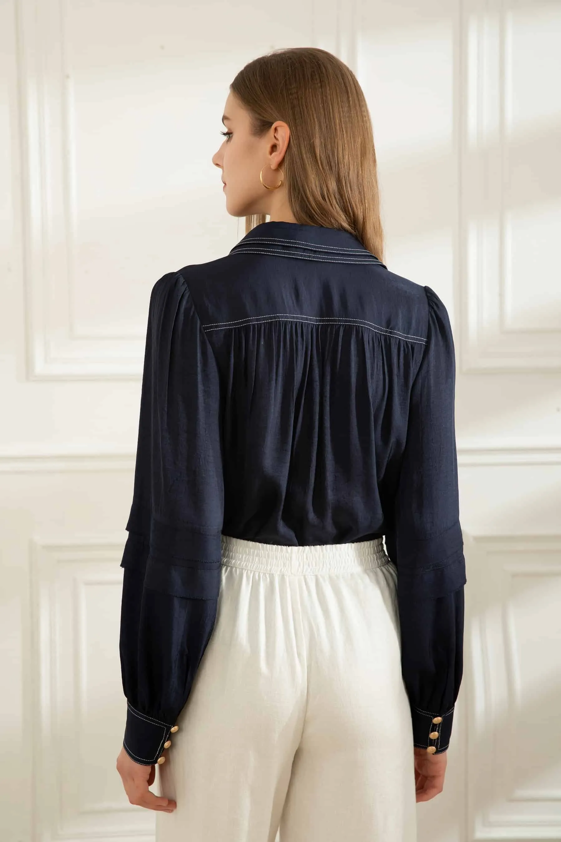 GDS Celine Blouse | Navy