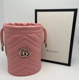 Gucci Marmont Matelassé Pink Bucket Bag