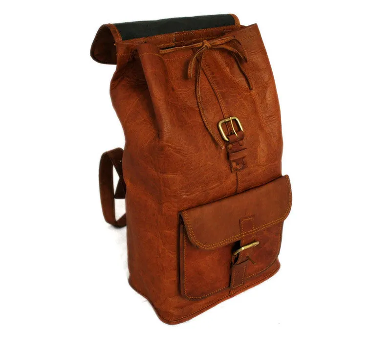 Handmade Leather Backpack 16"