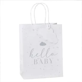 Hello Baby Speckle & Cloud Baby Shower Gift Bags 21.5cm x 15cm 5pk