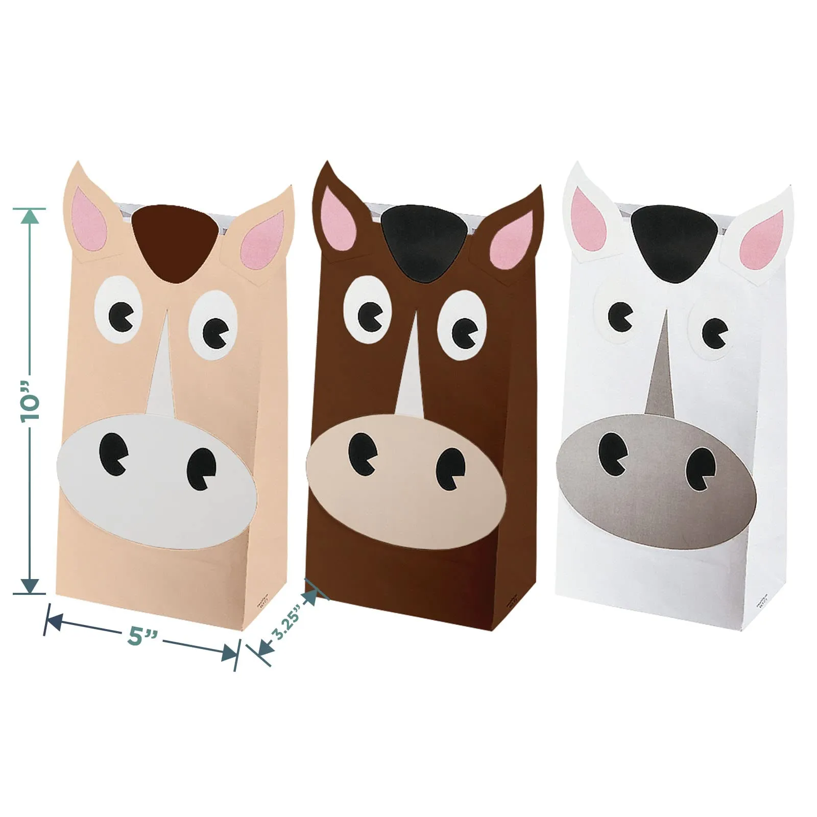 Horse Party Favors - Horse Treat Bags, Horse Figures, and Assorted Bandanas for 12 Guests