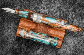 Kilk & Galen SE Celestial Fountain Pen - Teal Agate