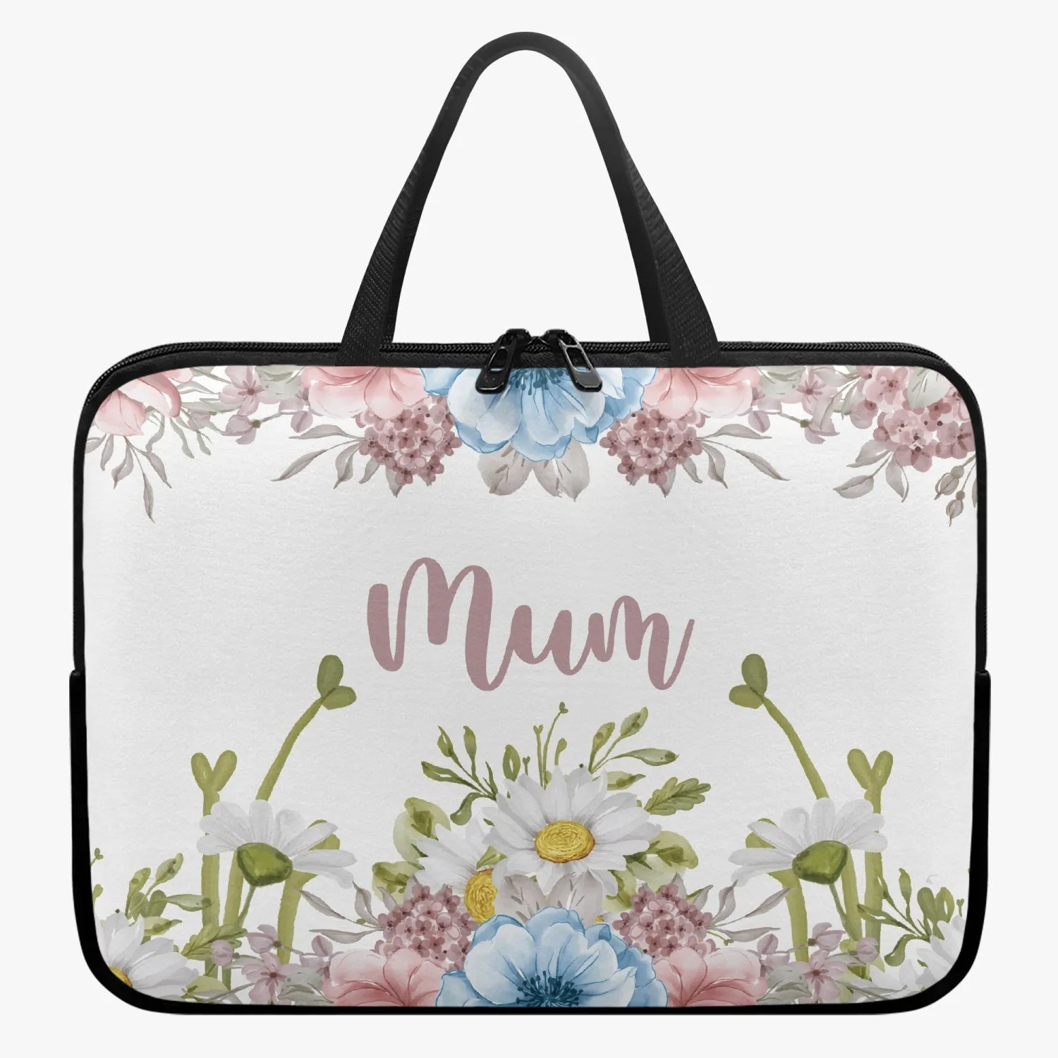 Laptop Sleeve with Handles - Floral - Mum