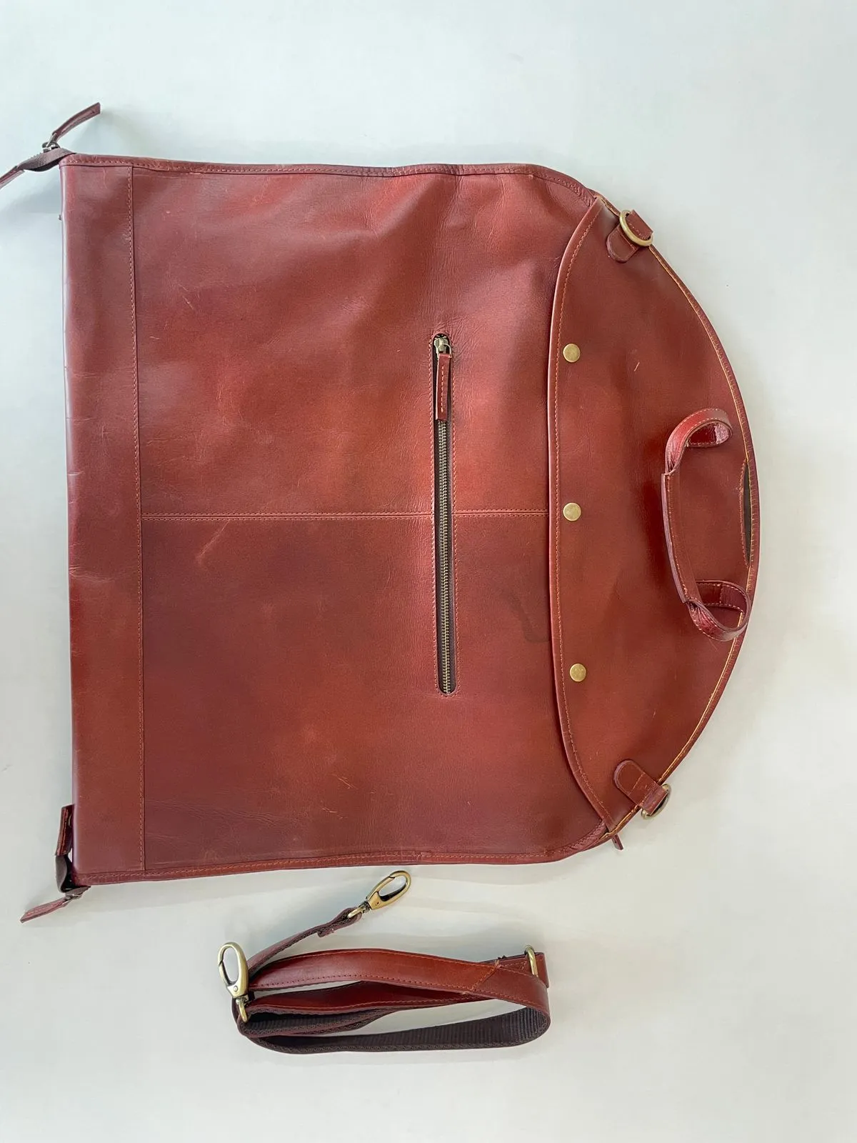 Leather Garment Bag - Dress Protection Bag